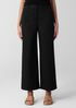 Stretch Cotton Twill Wide-Leg Trouser Pant