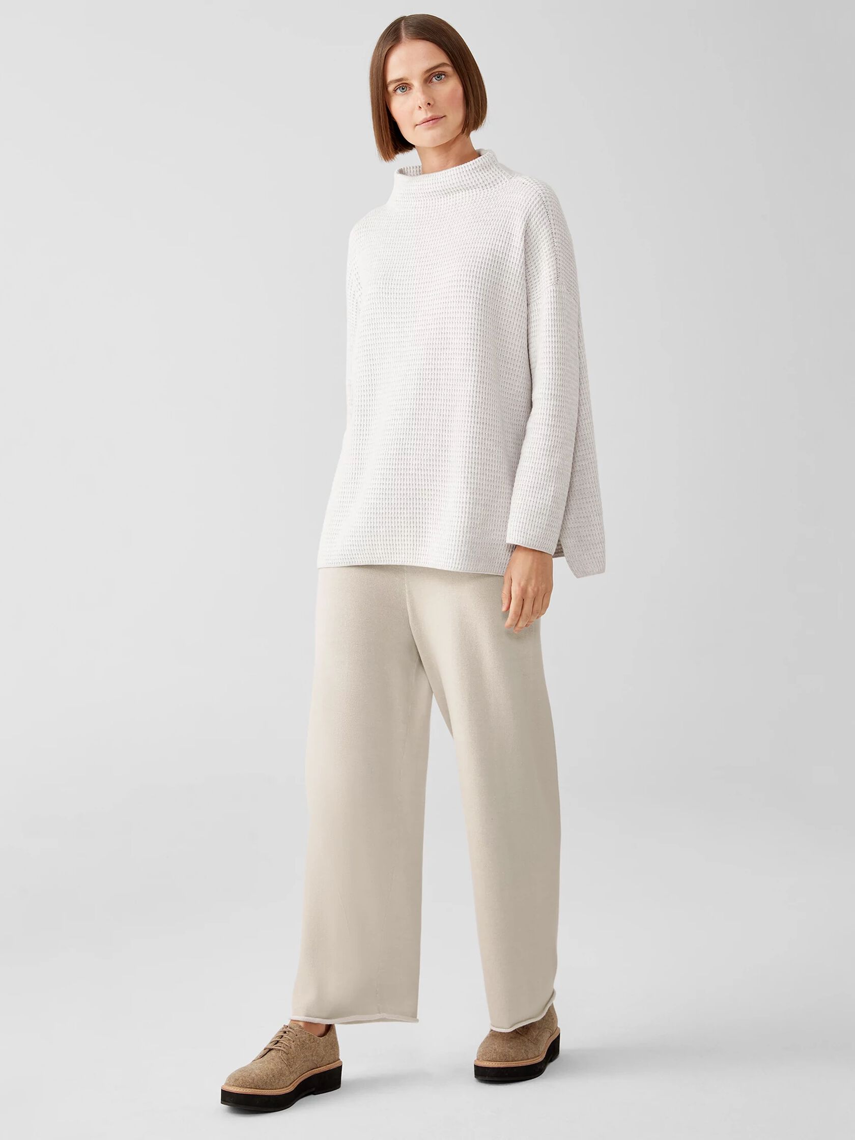 Peruvian Organic Cotton Blend Funnel Neck Top