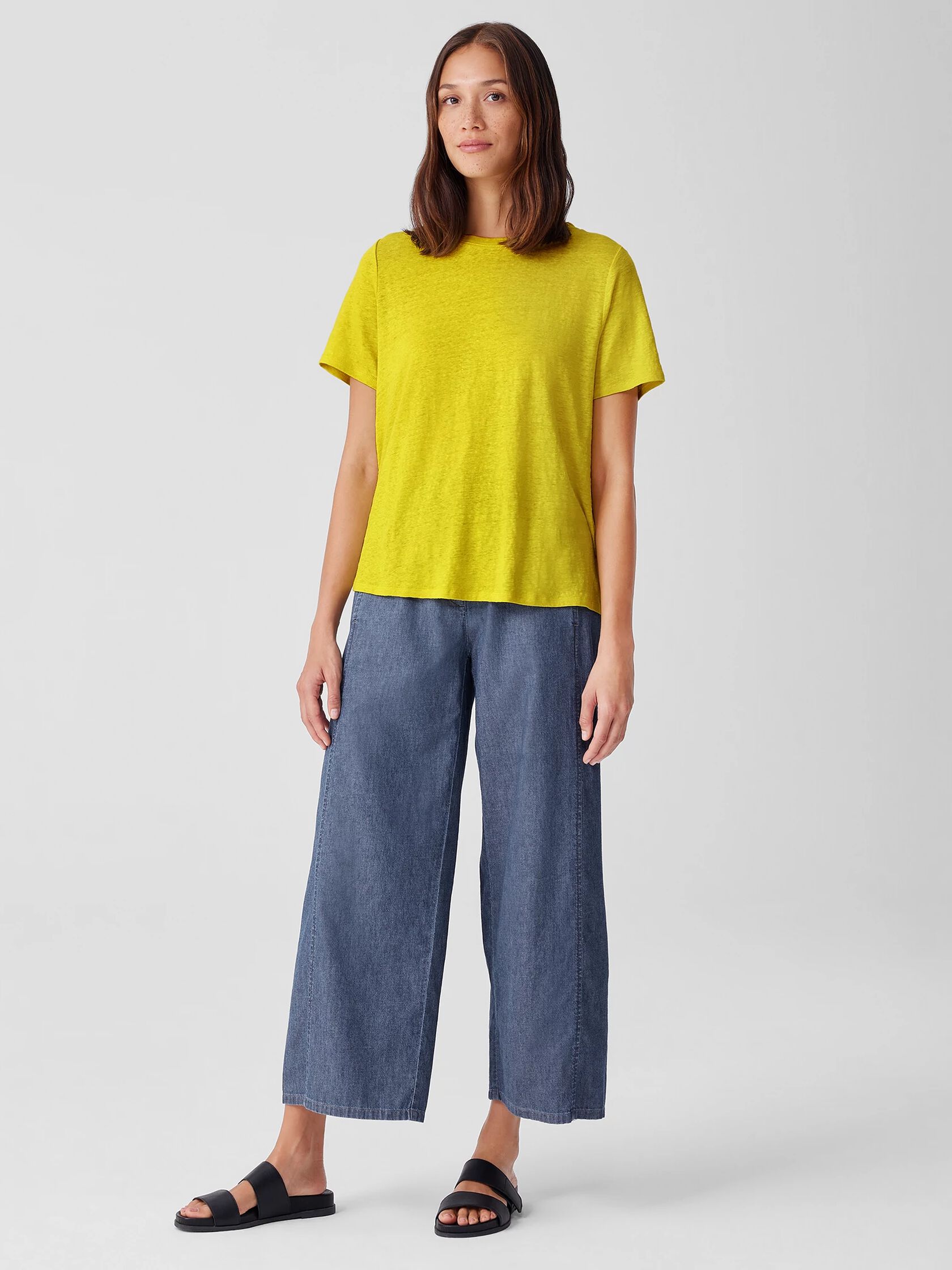 Organic Linen Jersey Crew Neck Tee