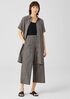 Hemp Organic Cotton Grid Wide-Leg Pant