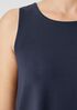 Stretch Jersey Knit Jewel Neck Tank