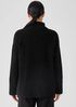 Boucle Wool Knit High Collar Jacket