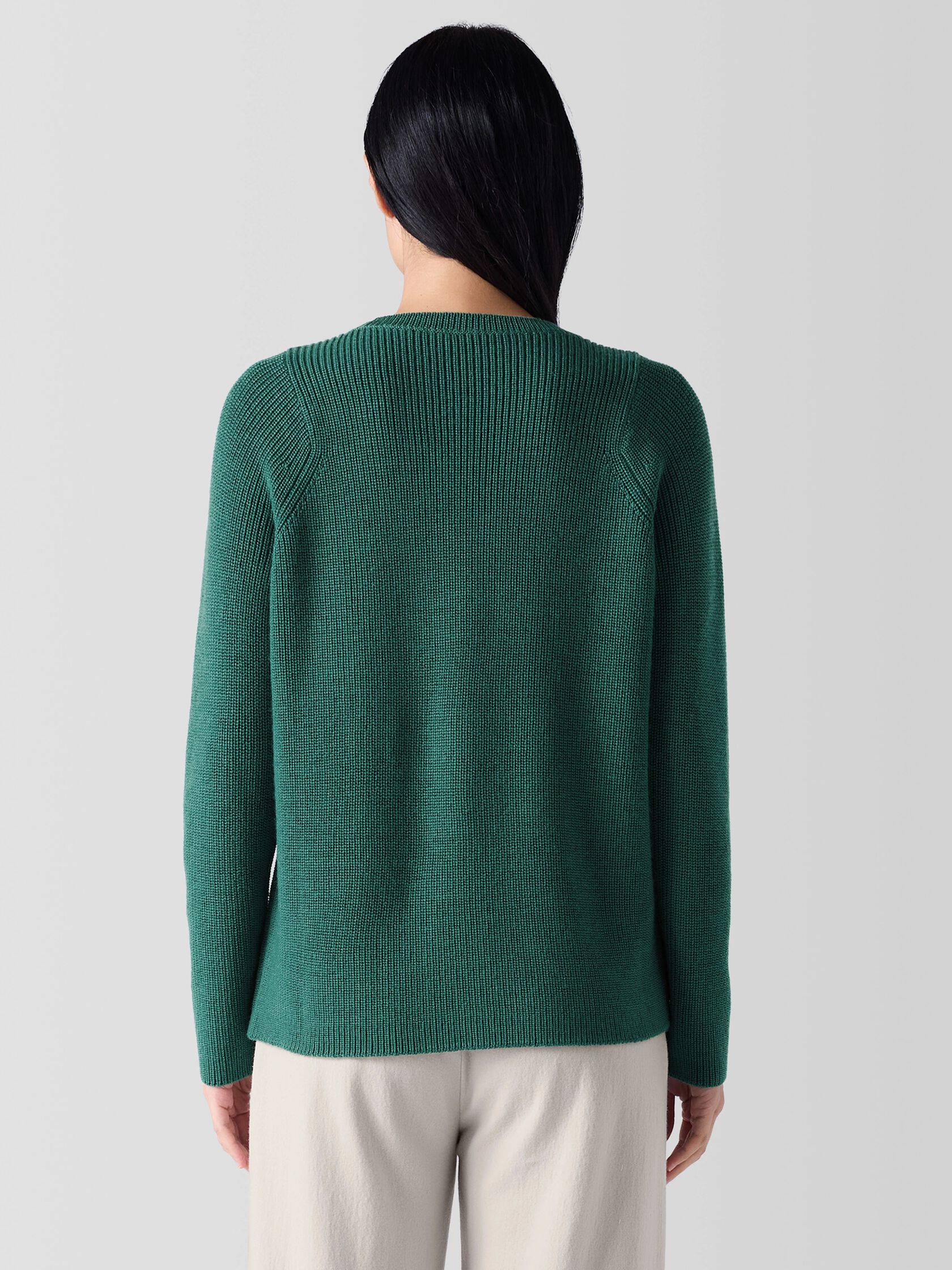 Merino Crew Neck Top in Regenerative Wool