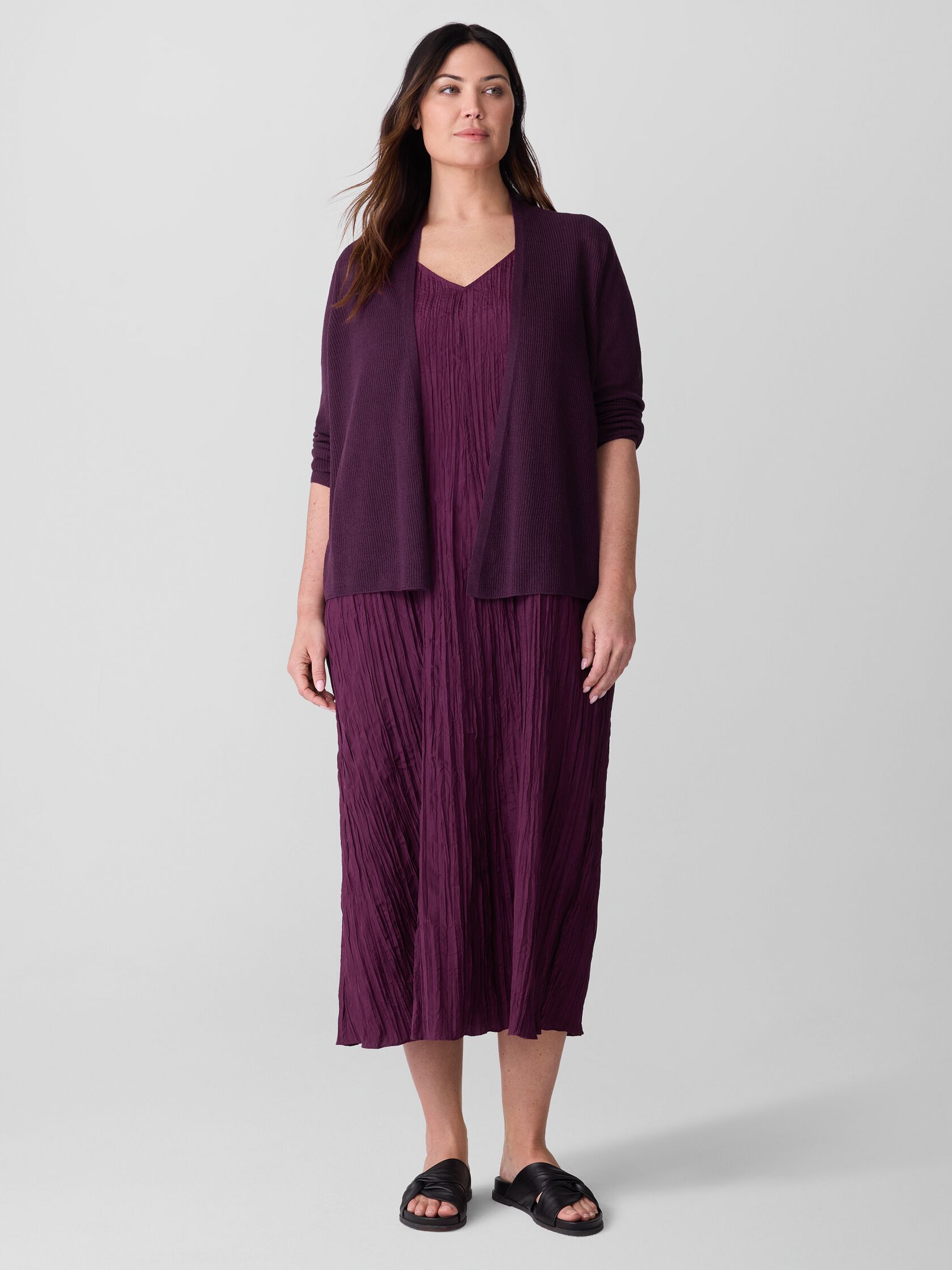 Organic Linen Cotton Cropped Cardigan