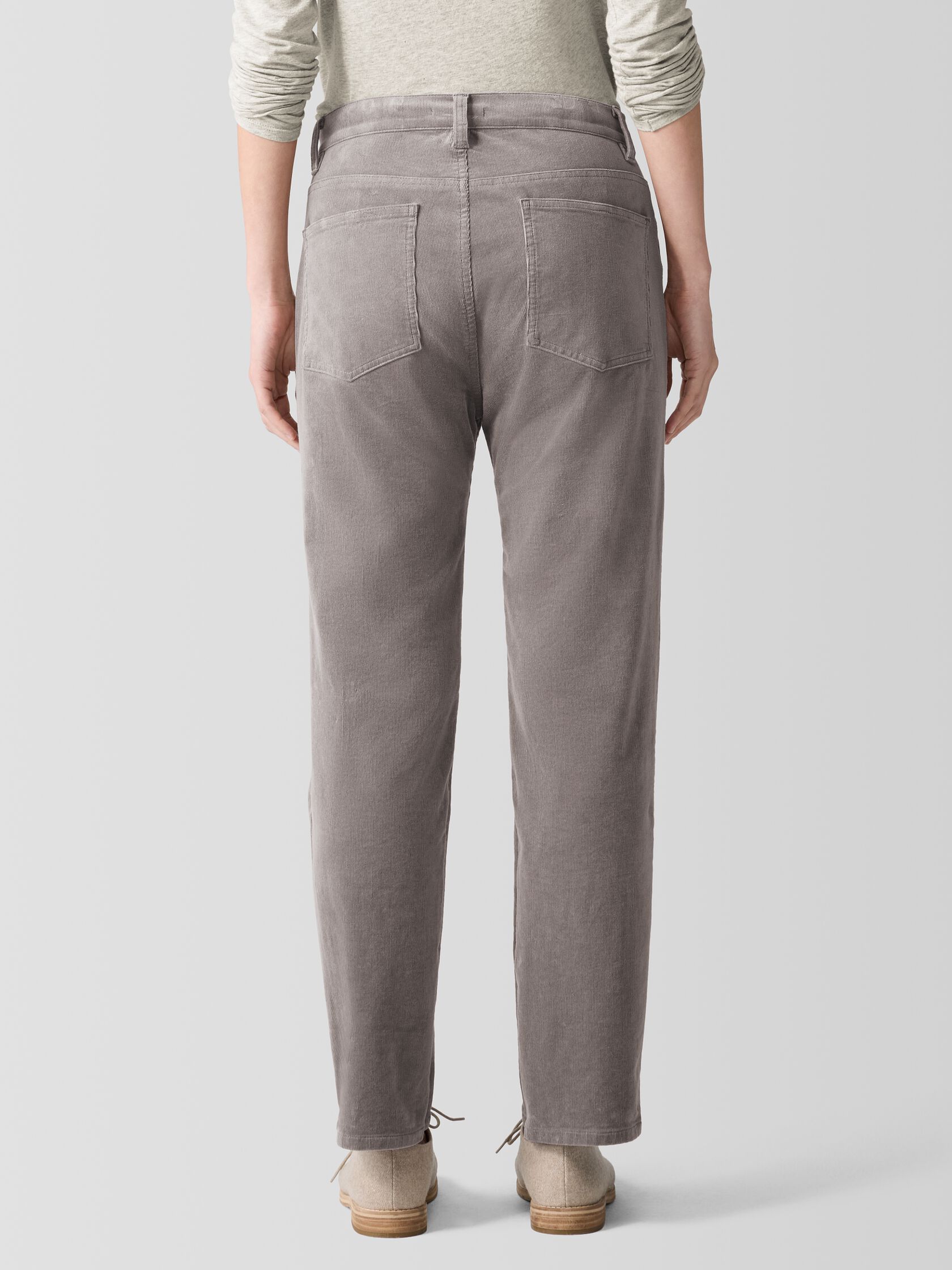 Organic Cotton Stretch Corduroy Straight Pant