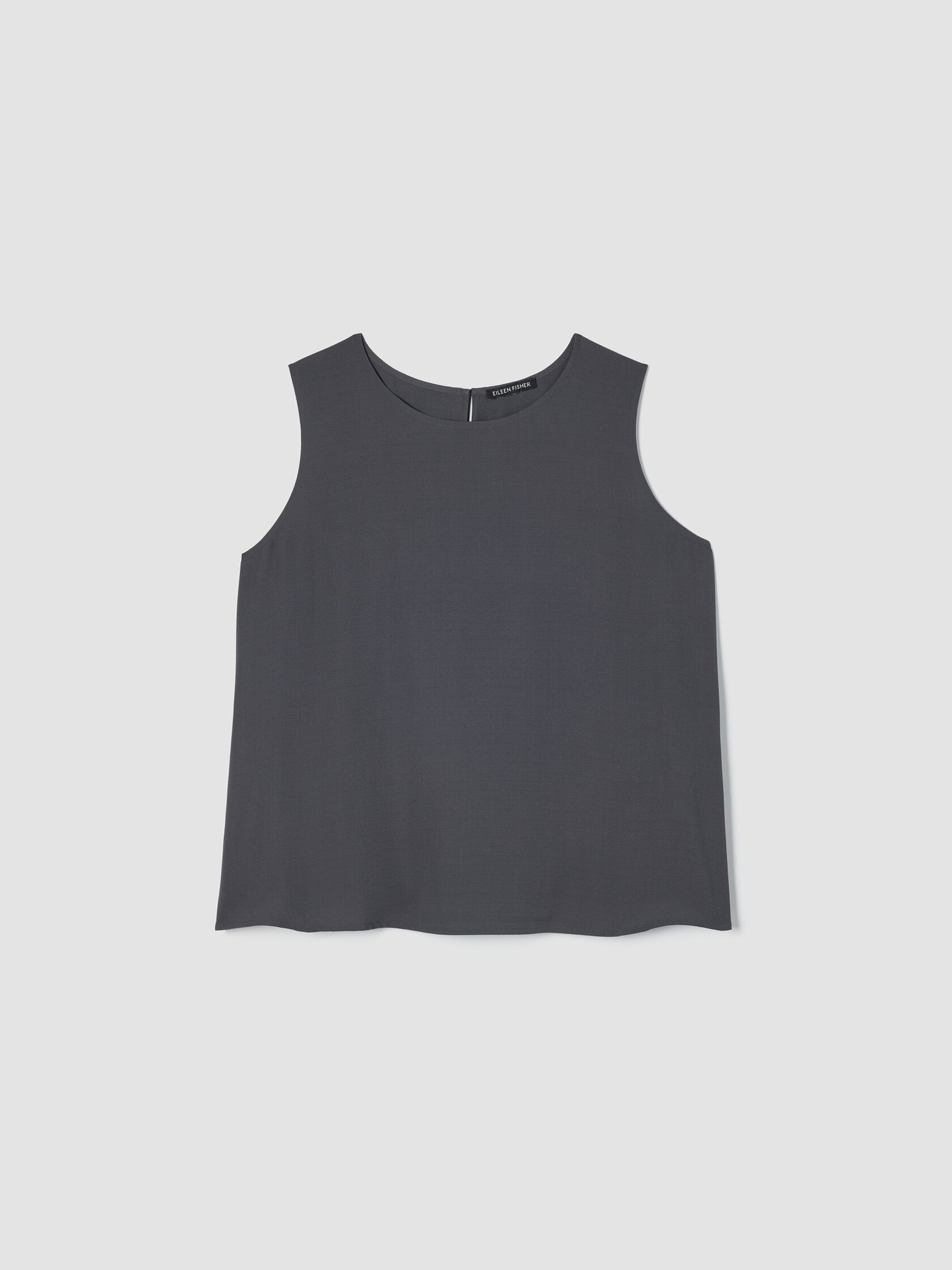 Silk Georgette Crepe Round Neck Tank