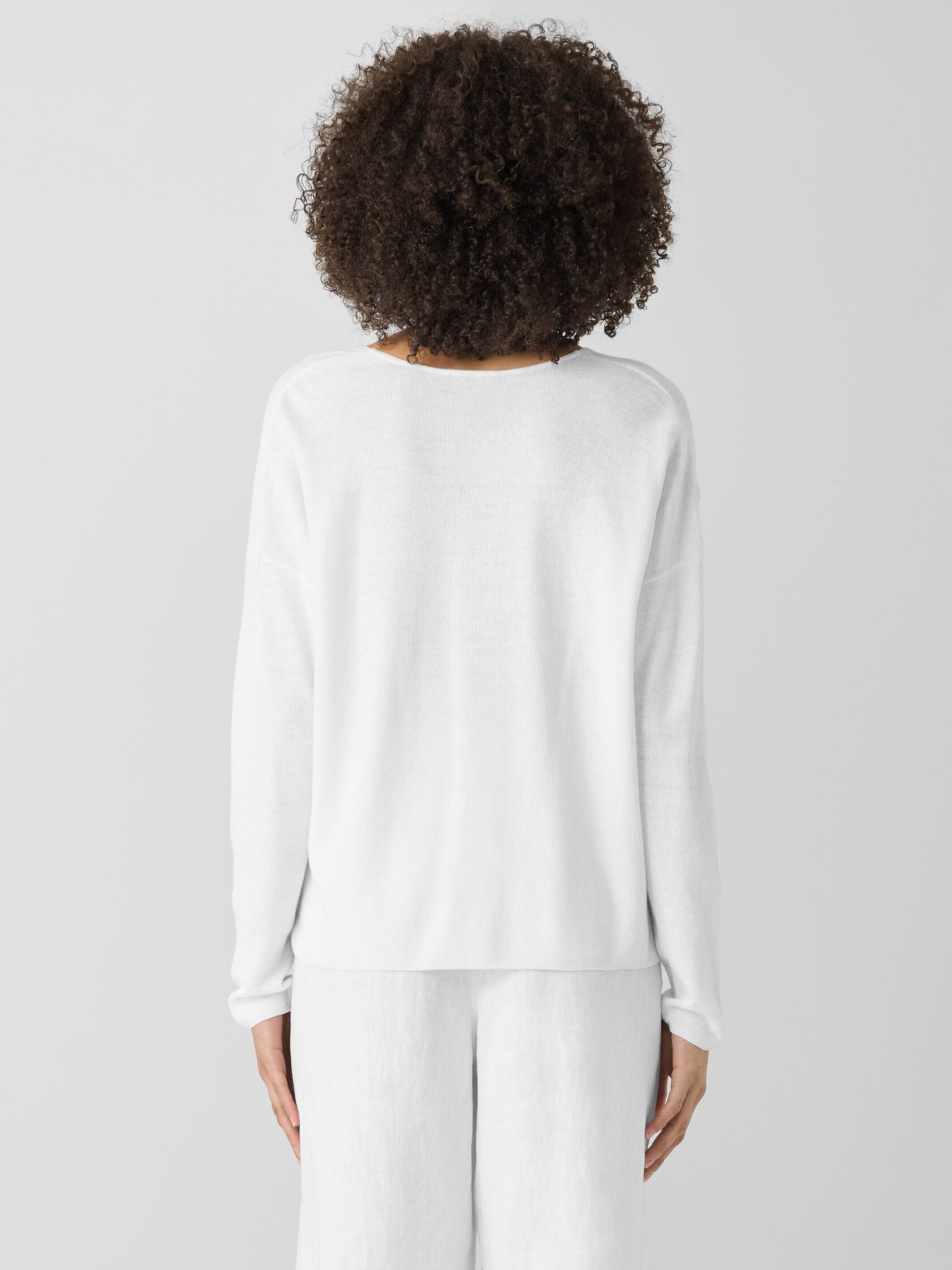 Organic Linen Cotton V-Neck Top