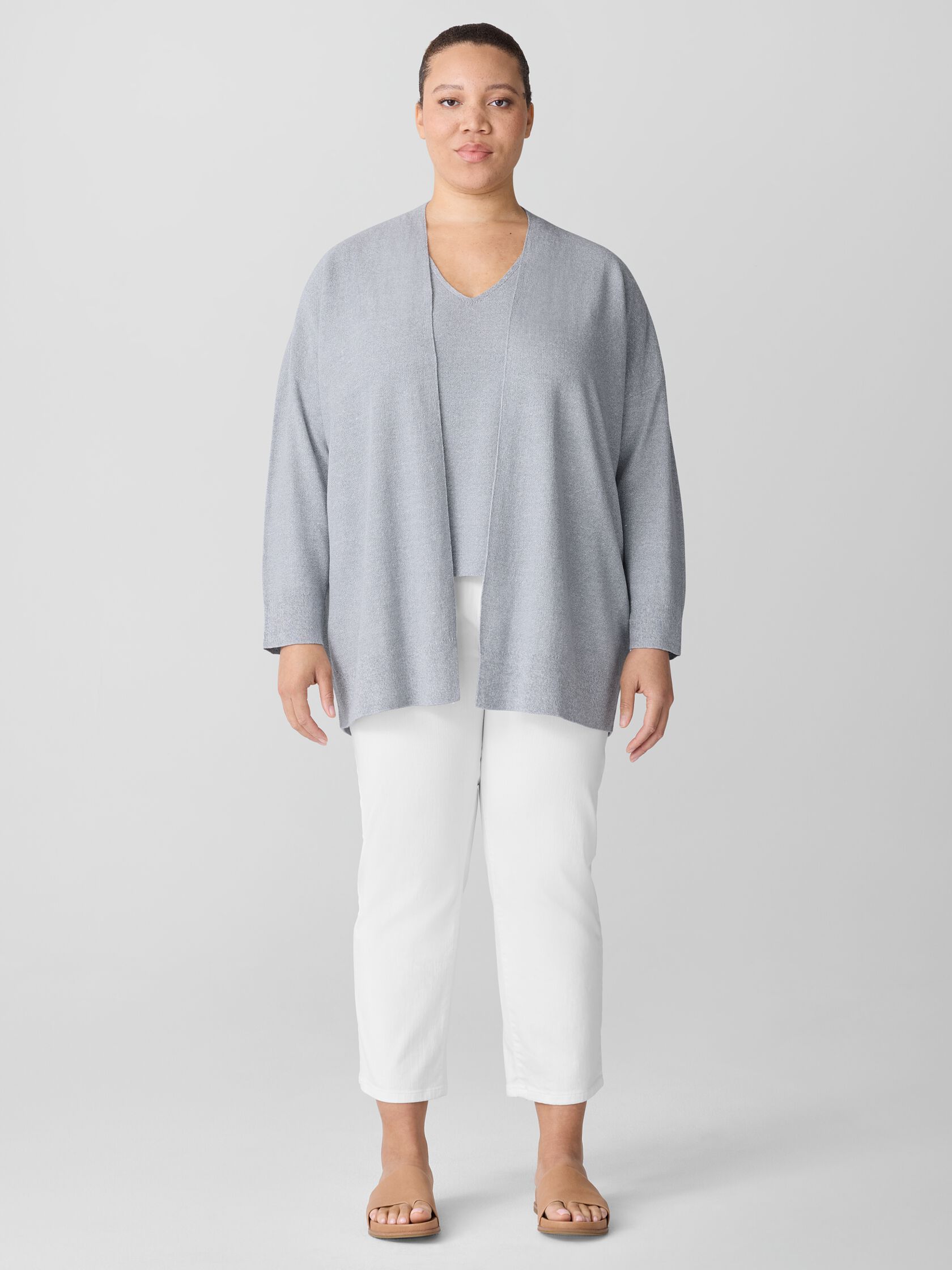 Organic Linen Cotton Long Cardigan