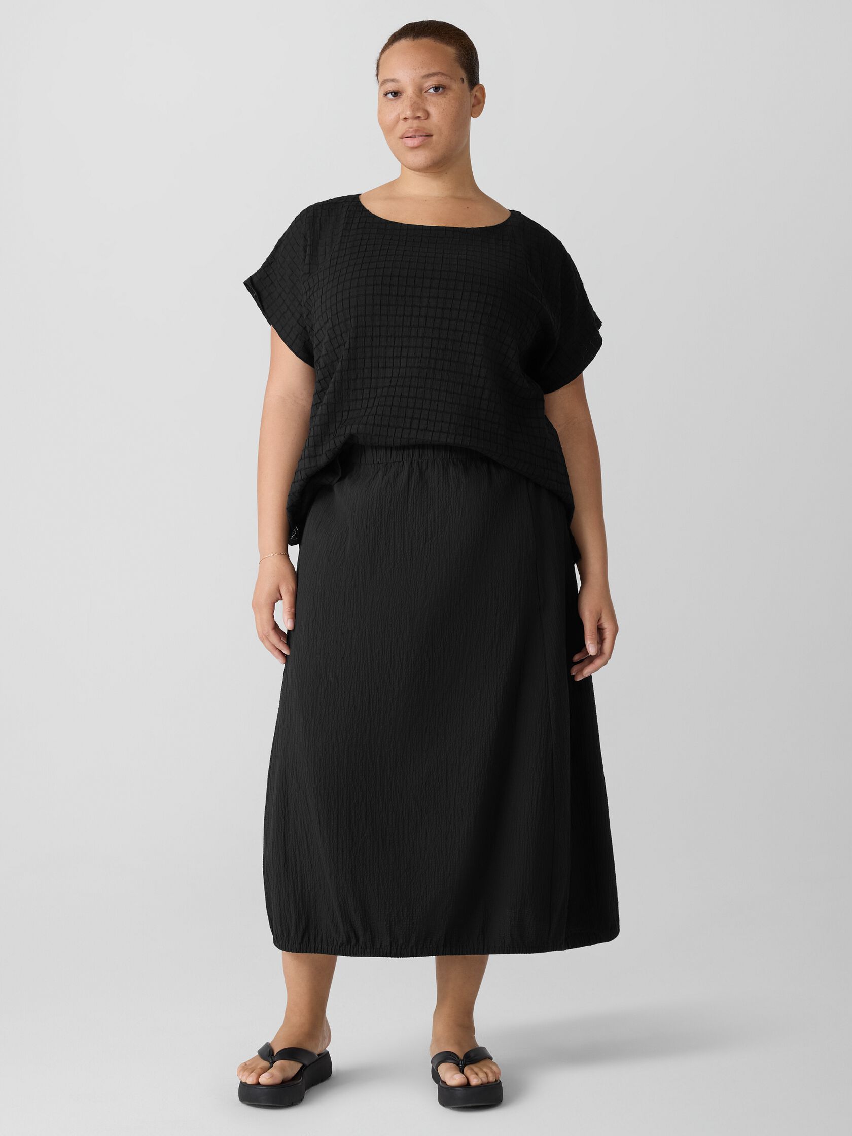 Organic Cotton Pucker Lantern Skirt