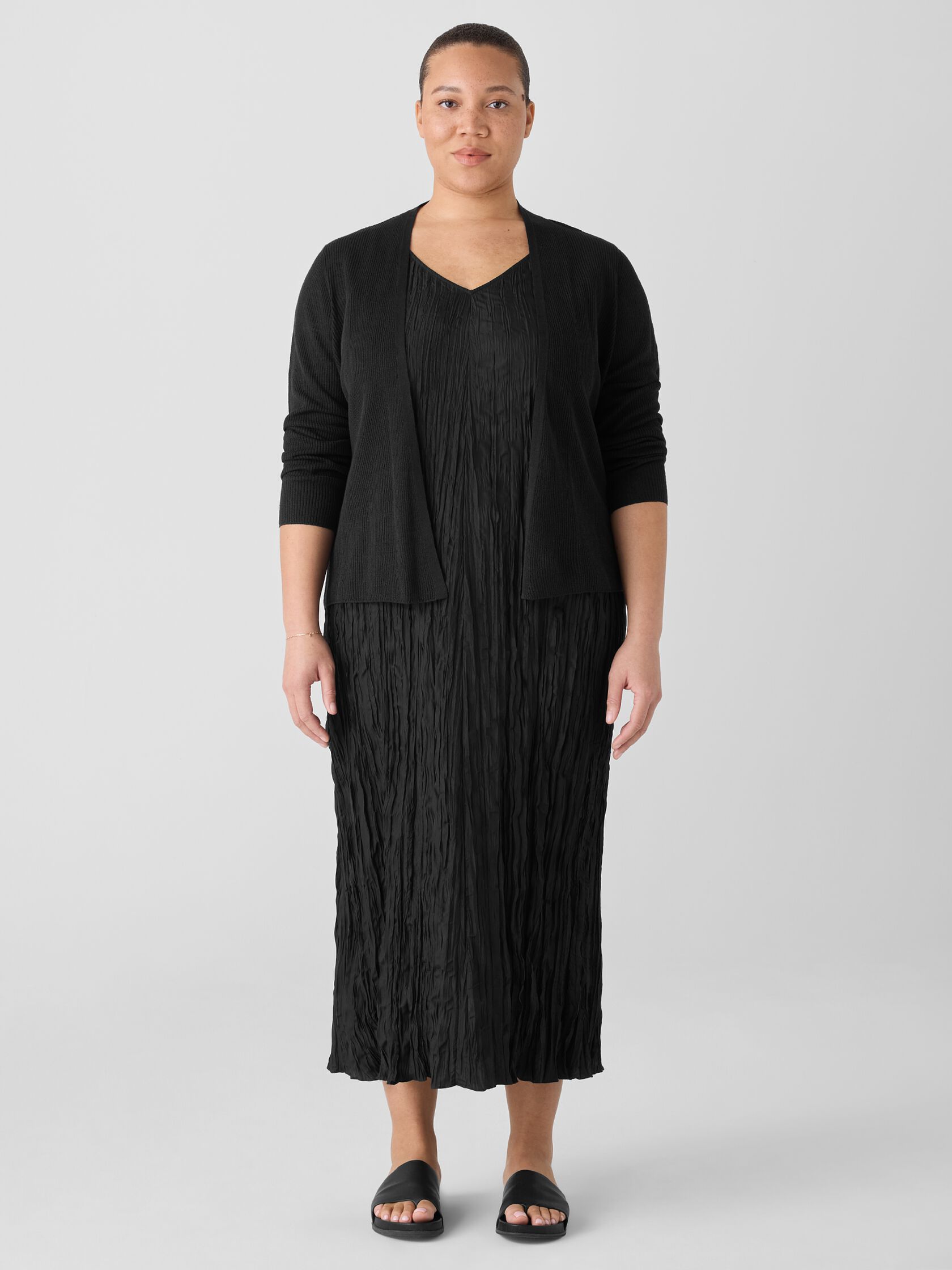 Organic Linen Cotton Cropped Cardigan