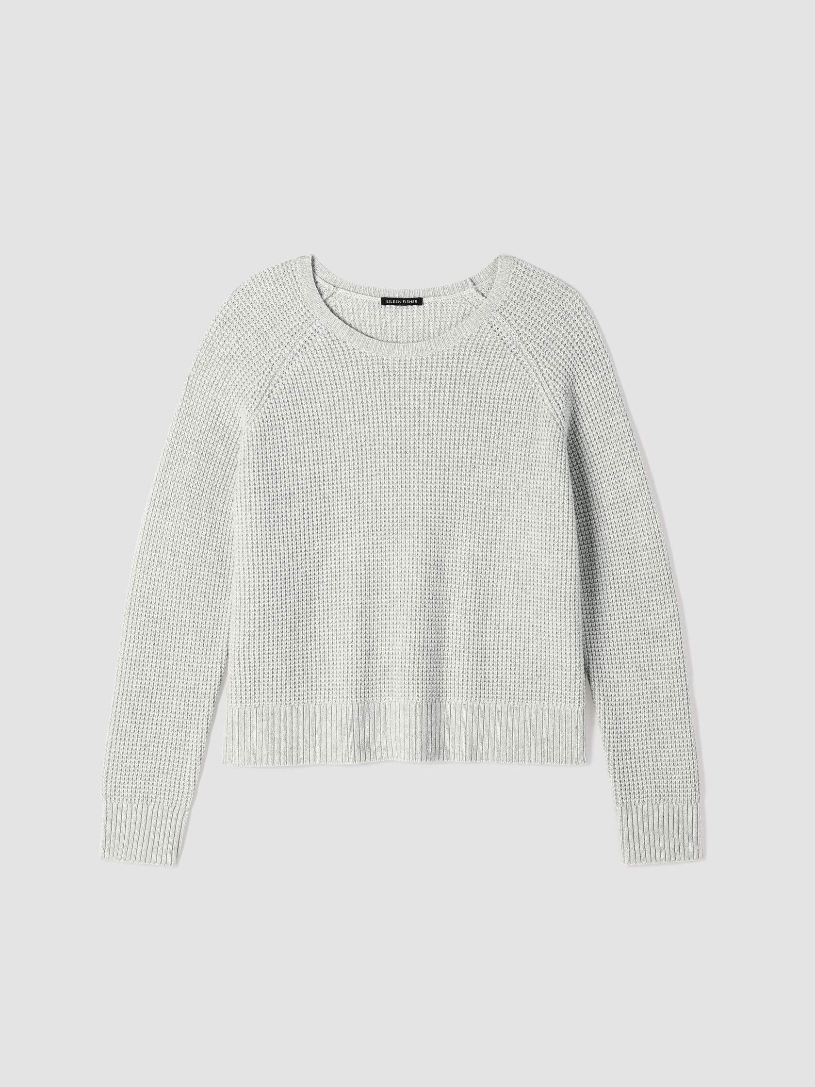 Cotton and Recycled Cashmere Thermal Crew Neck Top