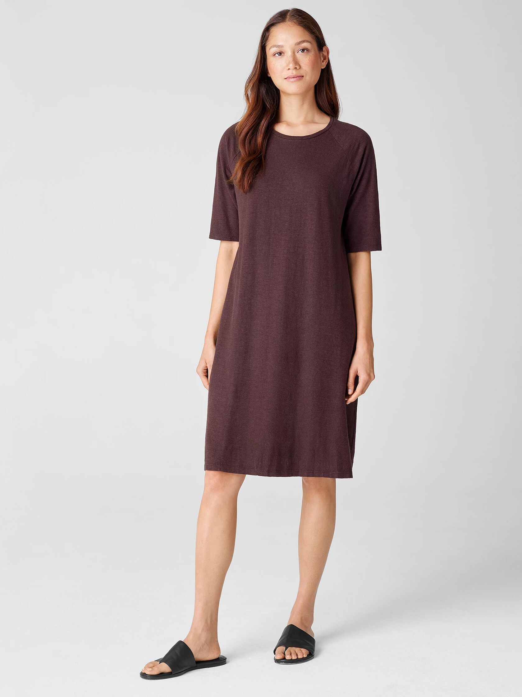 Hemp Organic Cotton Twist Crew Neck Dress