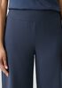 Pima Cotton Stretch Jersey Wide-Leg Pant
