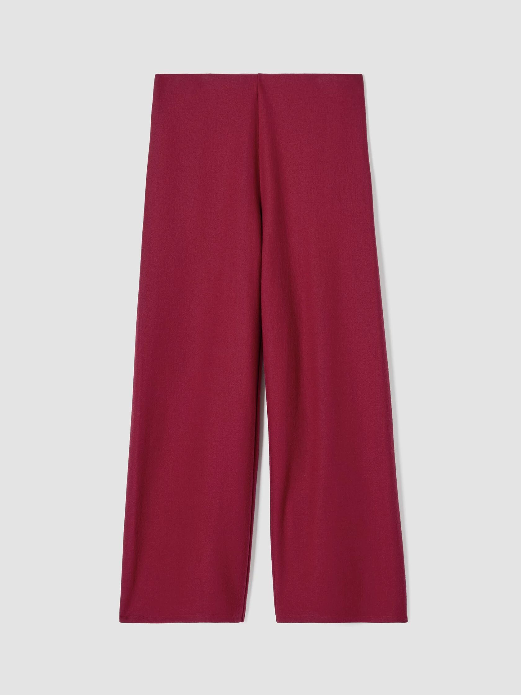 Boiled Wool Jersey Wide-Leg Pant
