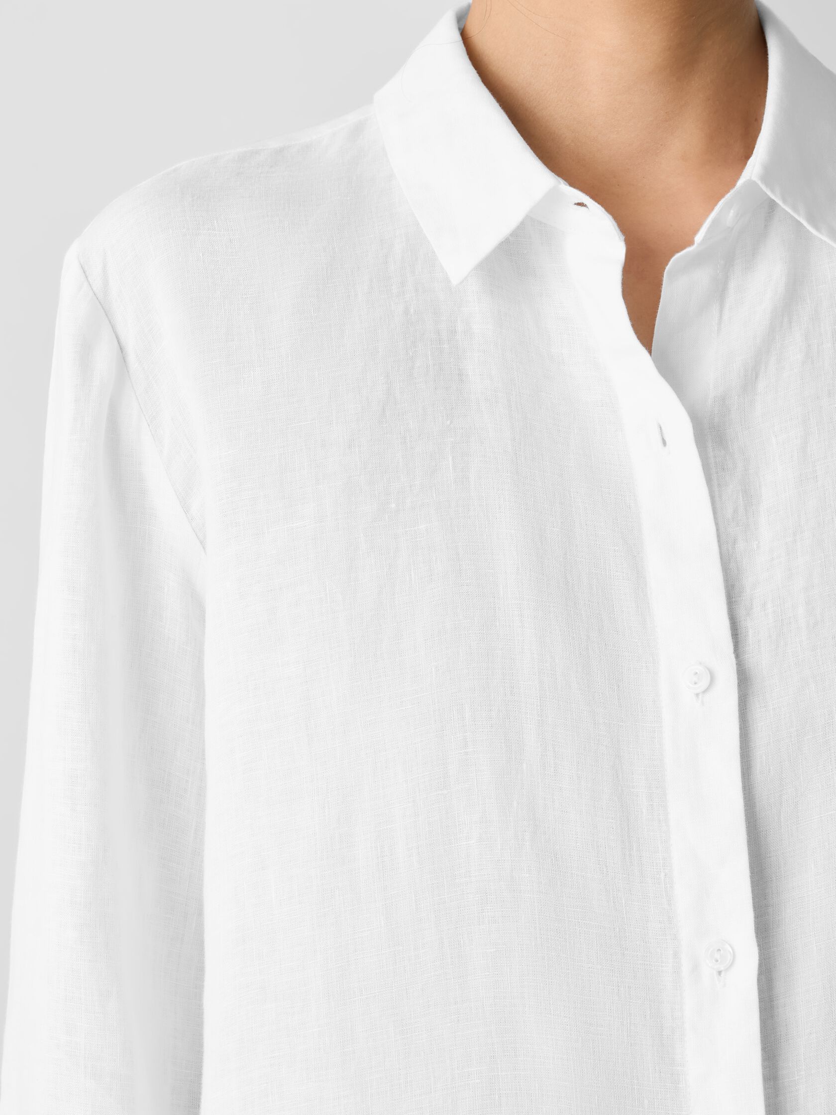 Organic Handkerchief Linen Classic Collar Shirt