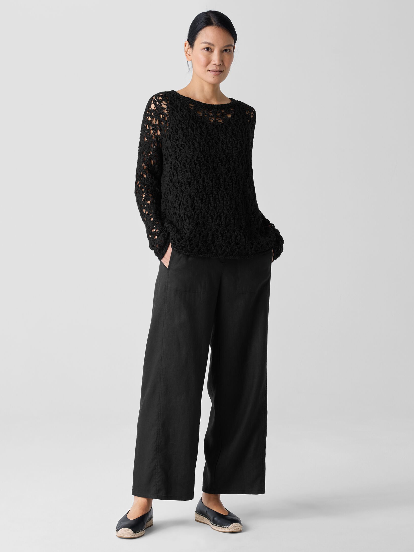 Peruvian Organic Cotton Cord Crew Neck Top