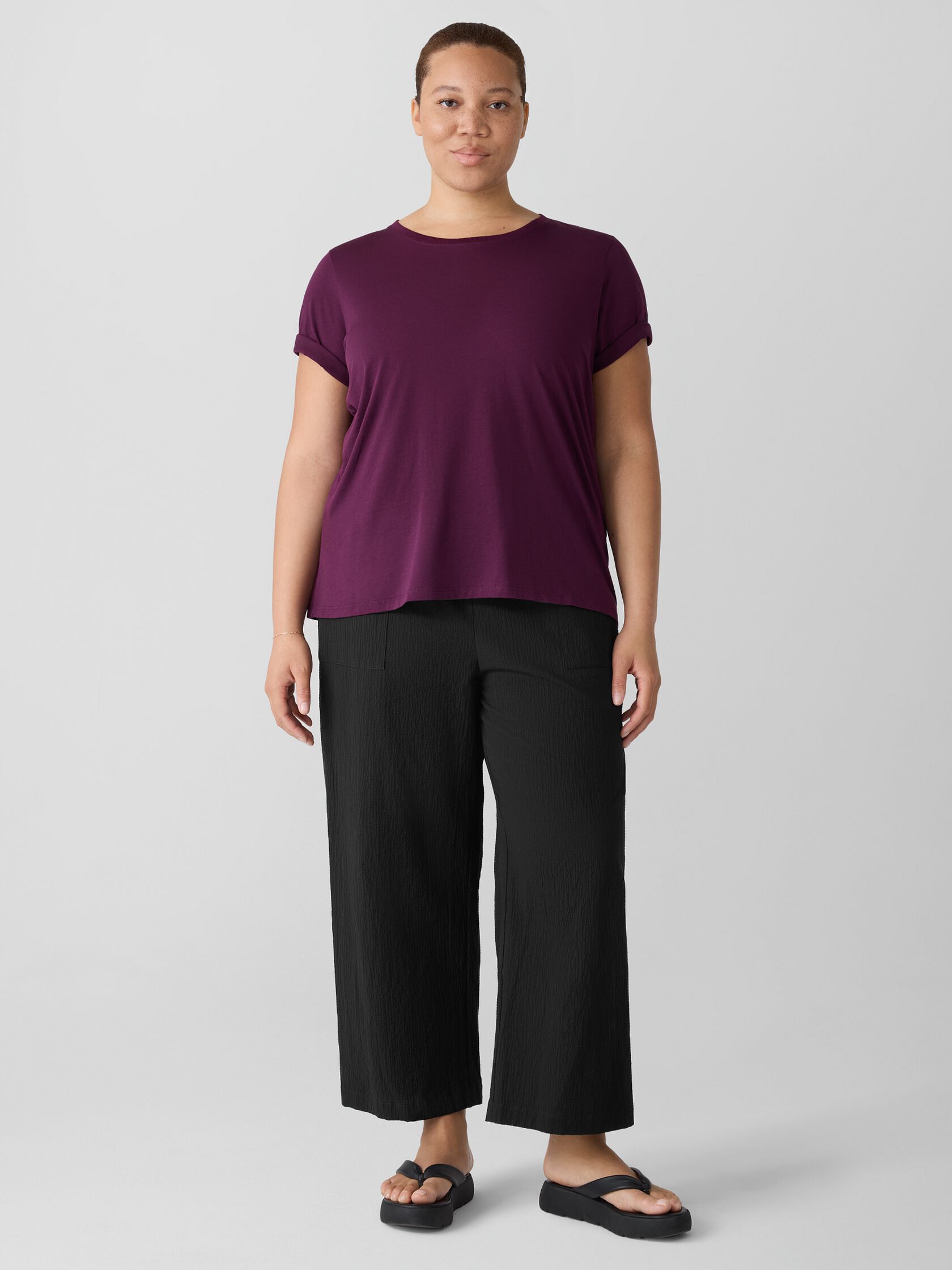 Organic Pima Cotton Jersey Round Neck Tee