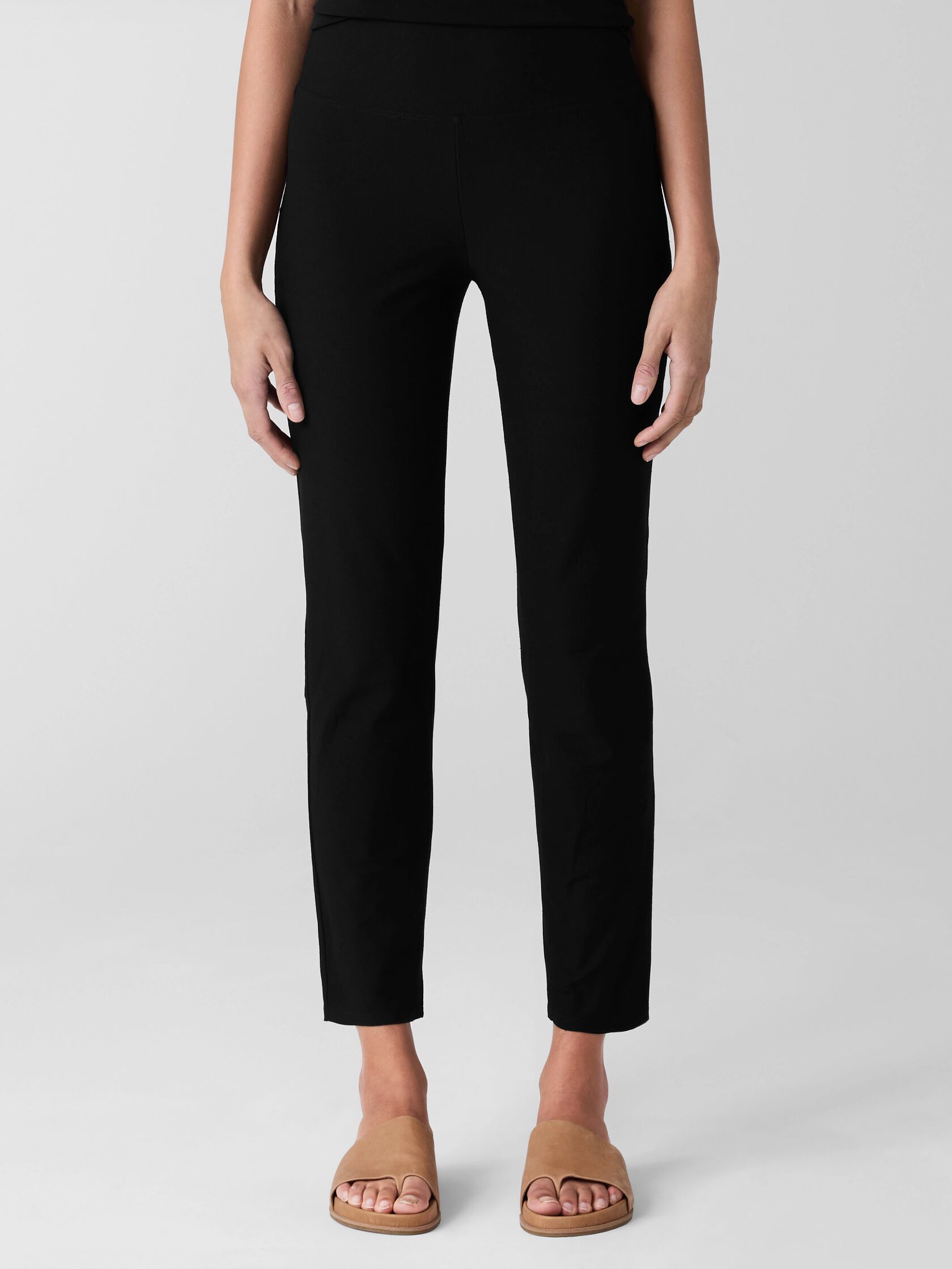 Washable Stretch Crepe High-Waisted Pant