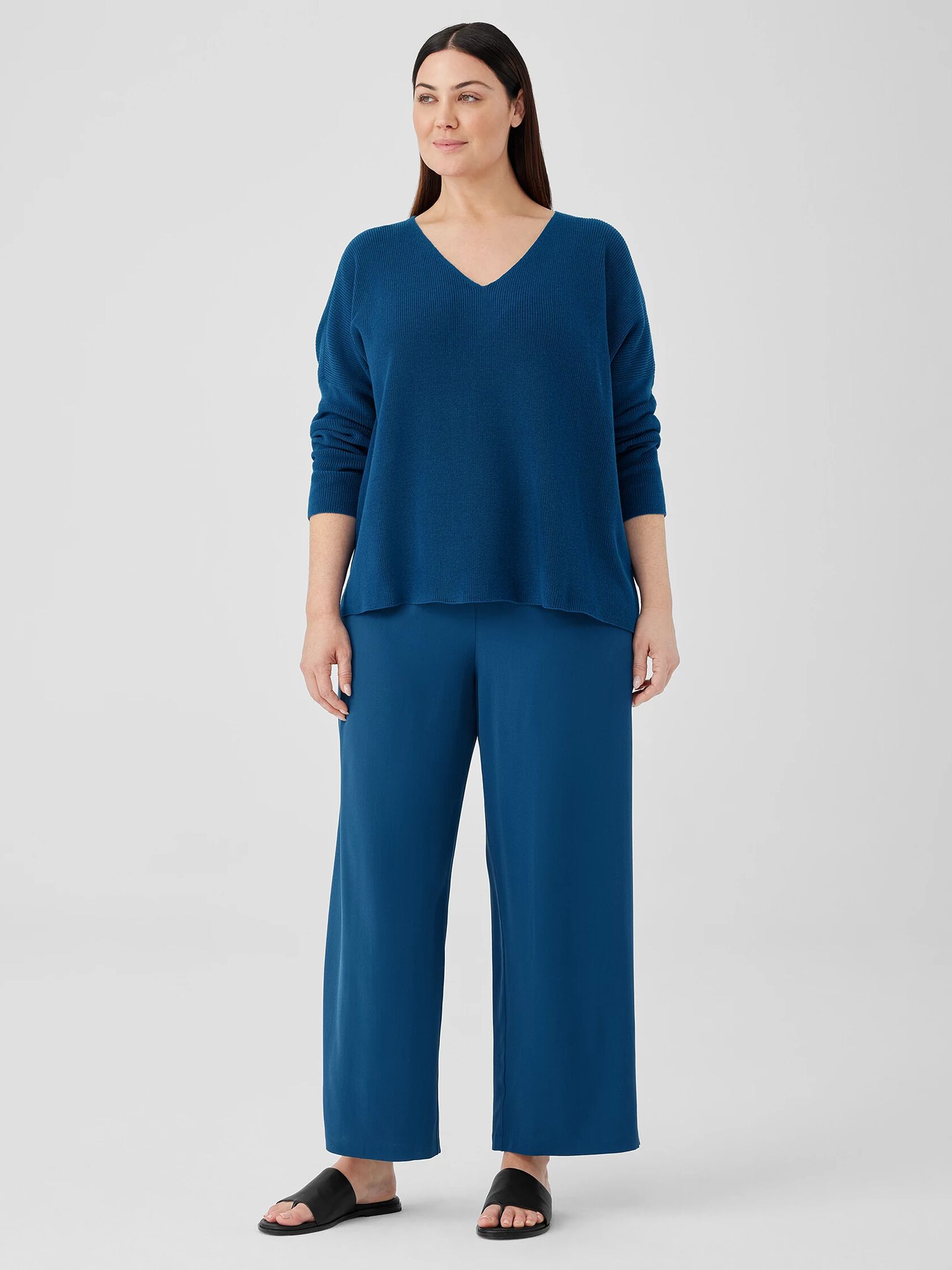 Silk Georgette Crepe Straight Pant