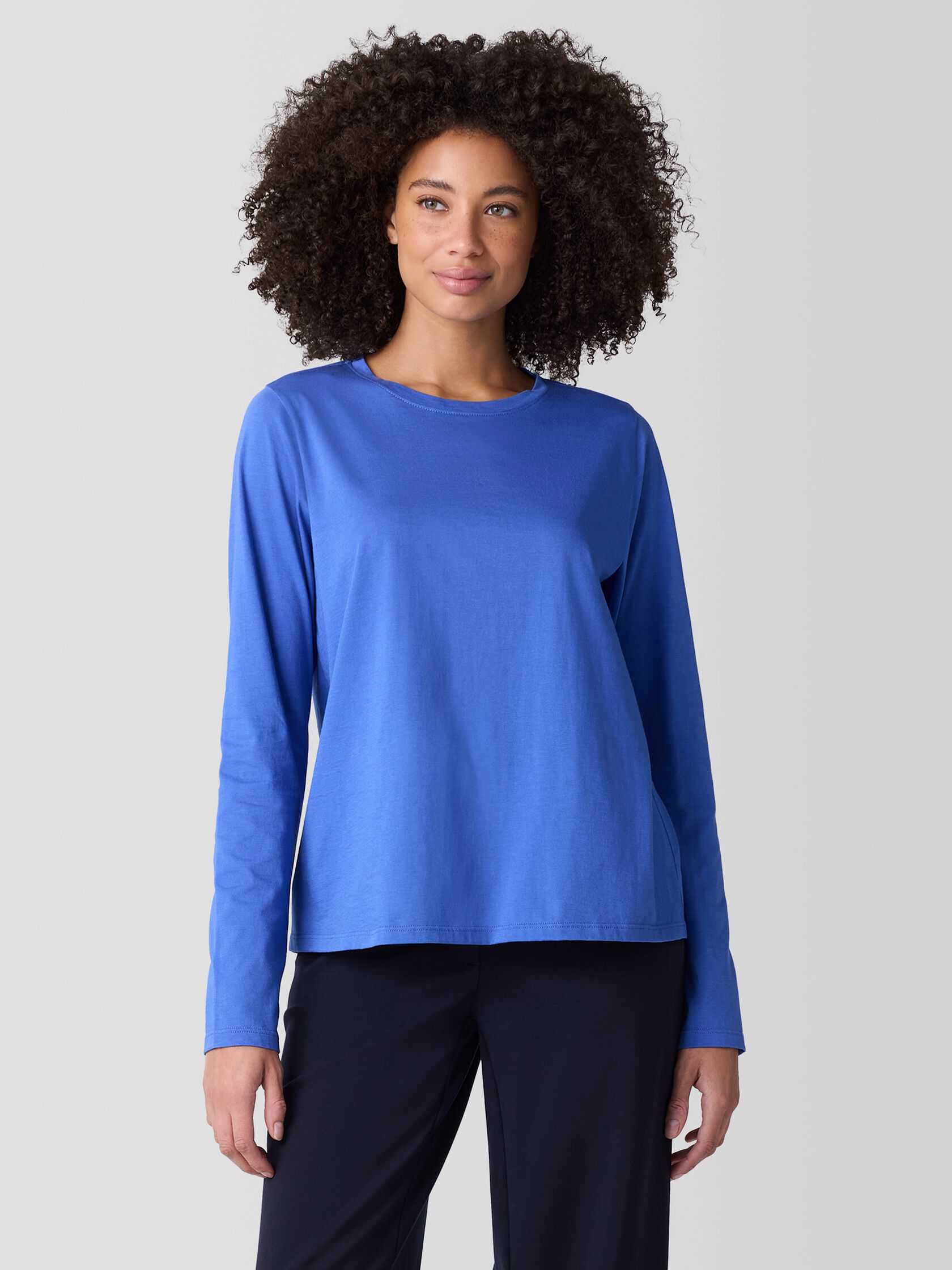 Organic Pima Cotton Jersey Long-Sleeve Tee