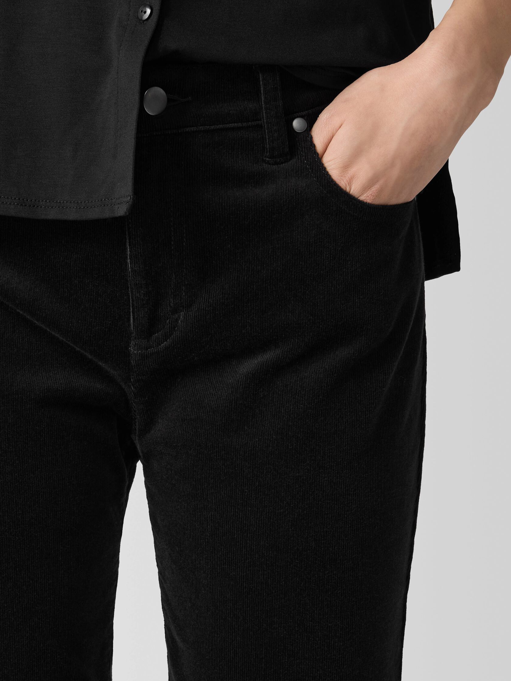 Organic Cotton Stretch Corduroy Straight Pant