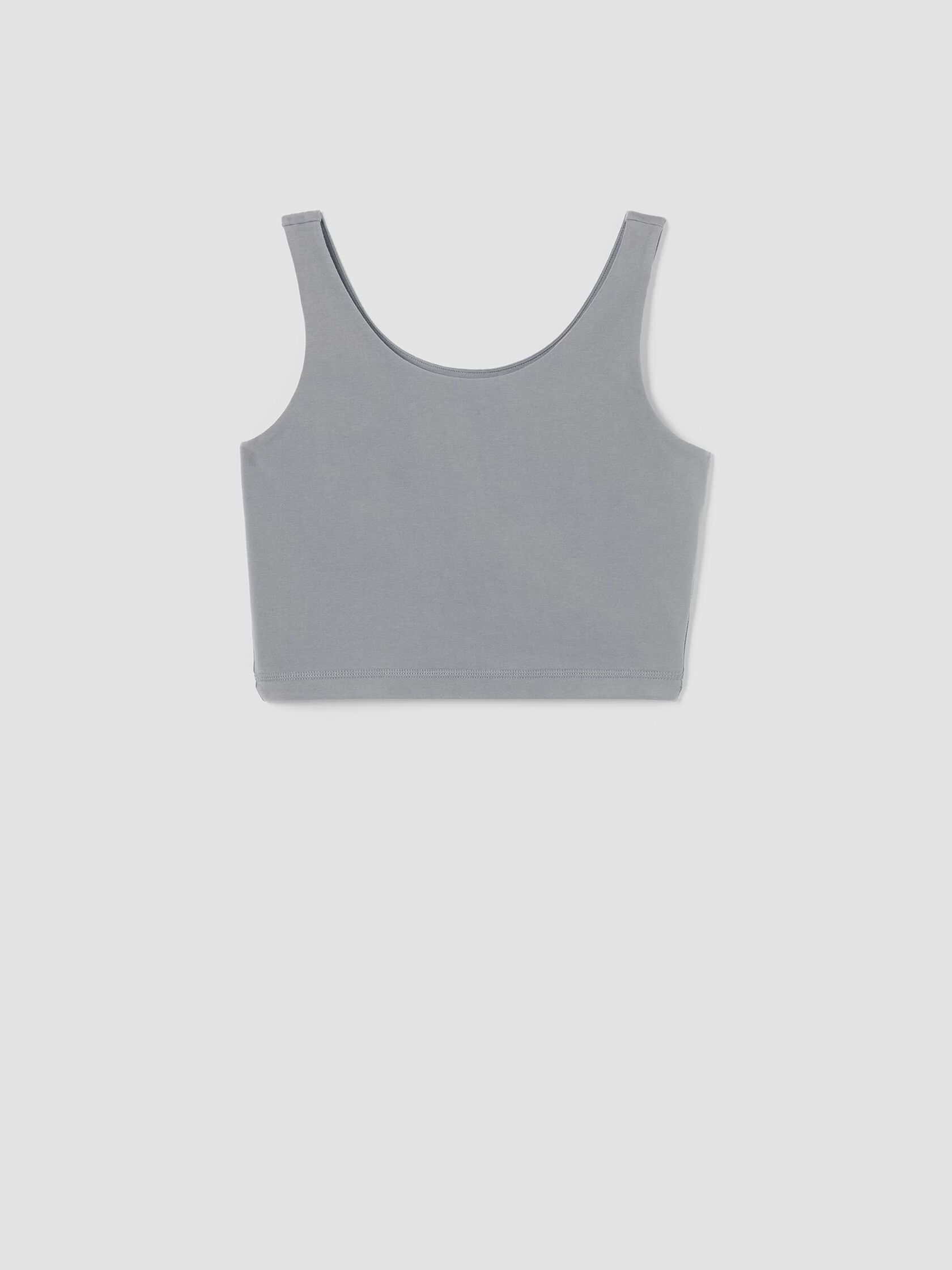 Pima Cotton Stretch Jersey Cropped Tank