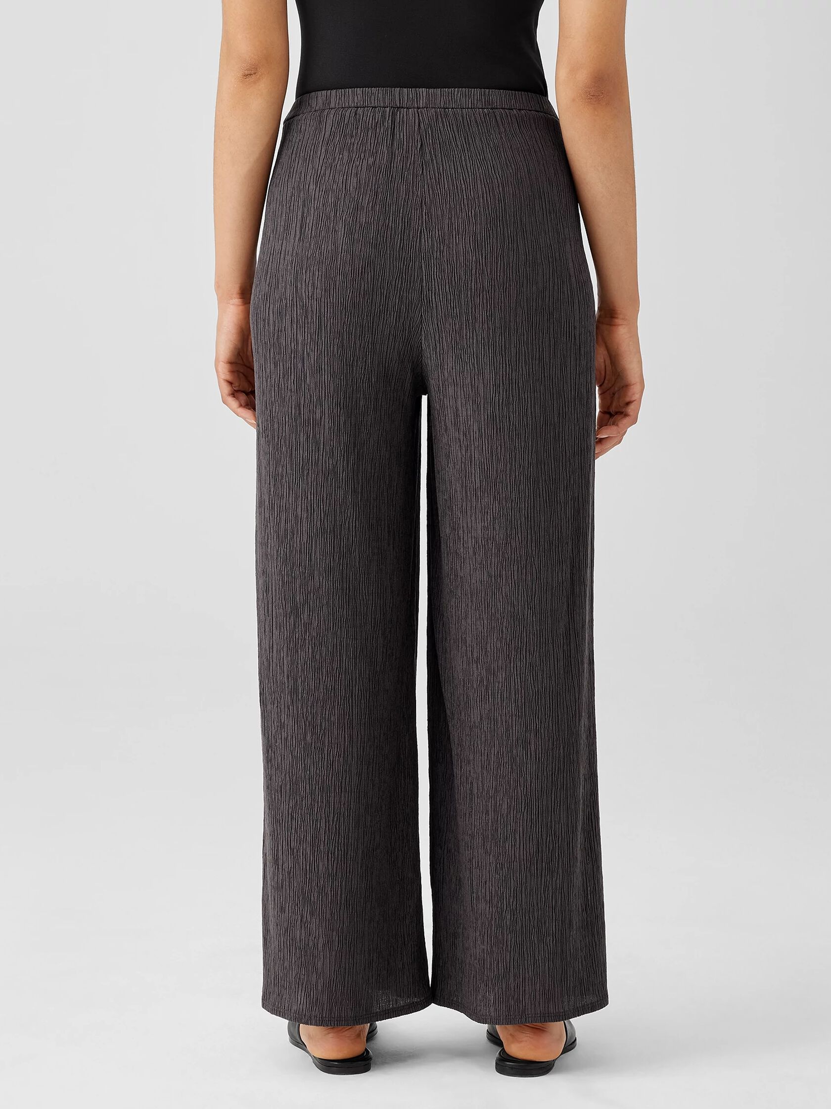 Woven Pliss&eacute; Wide-Leg Pant