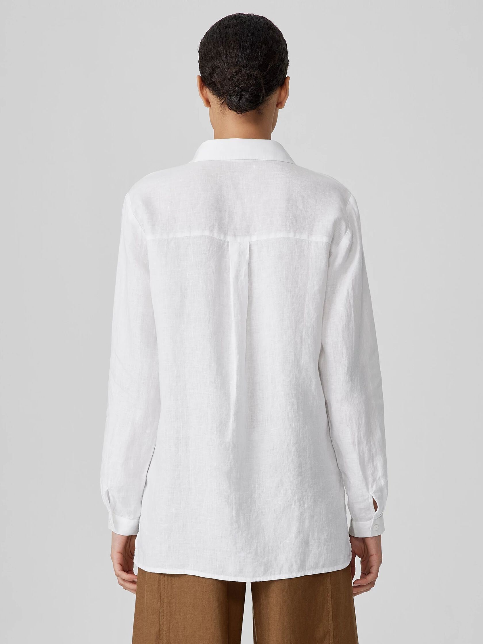 Organic Handkerchief Linen Classic Collar Shirt