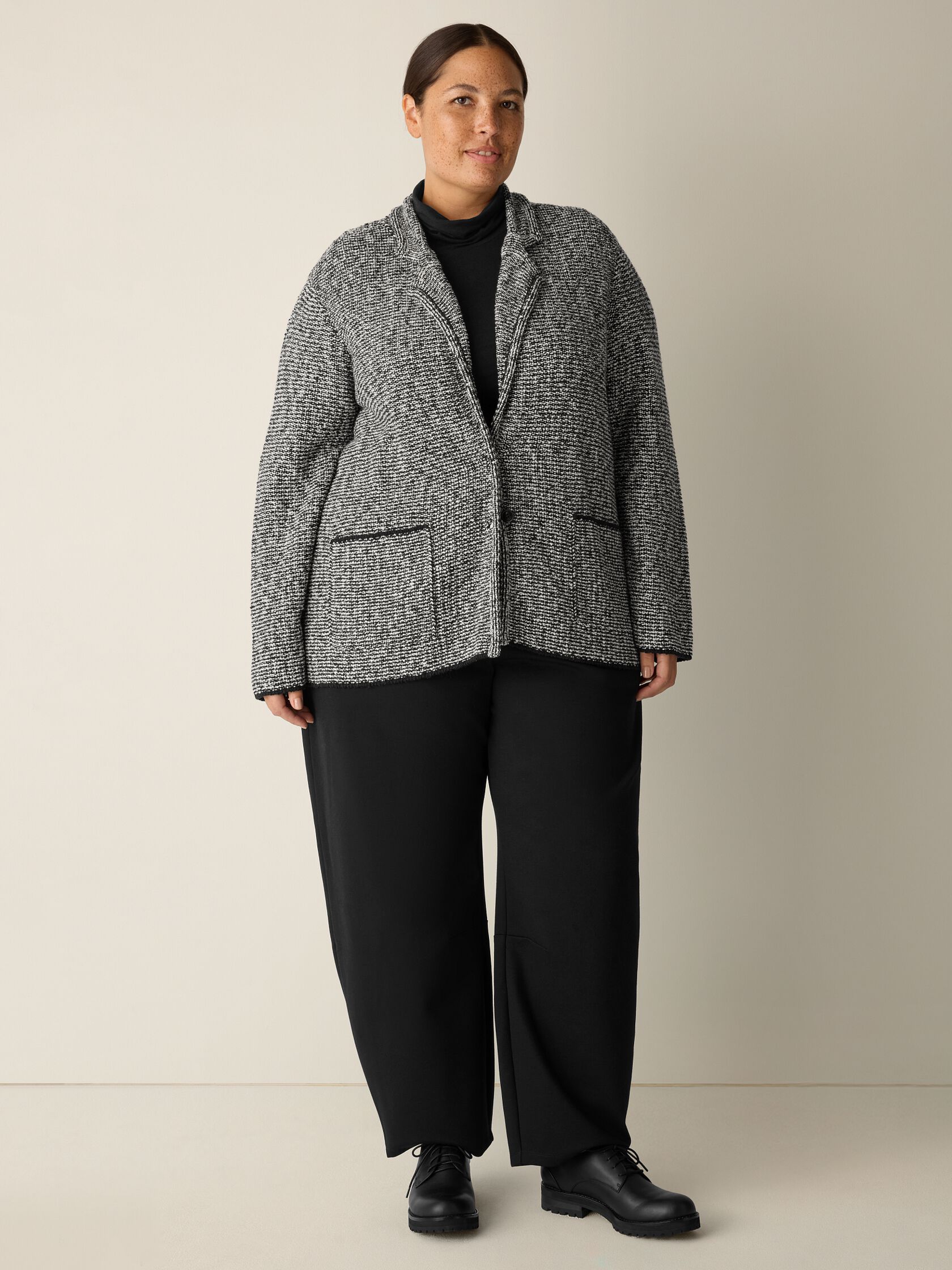 Peruvian Cotton Cloud Notch Collar Jacket