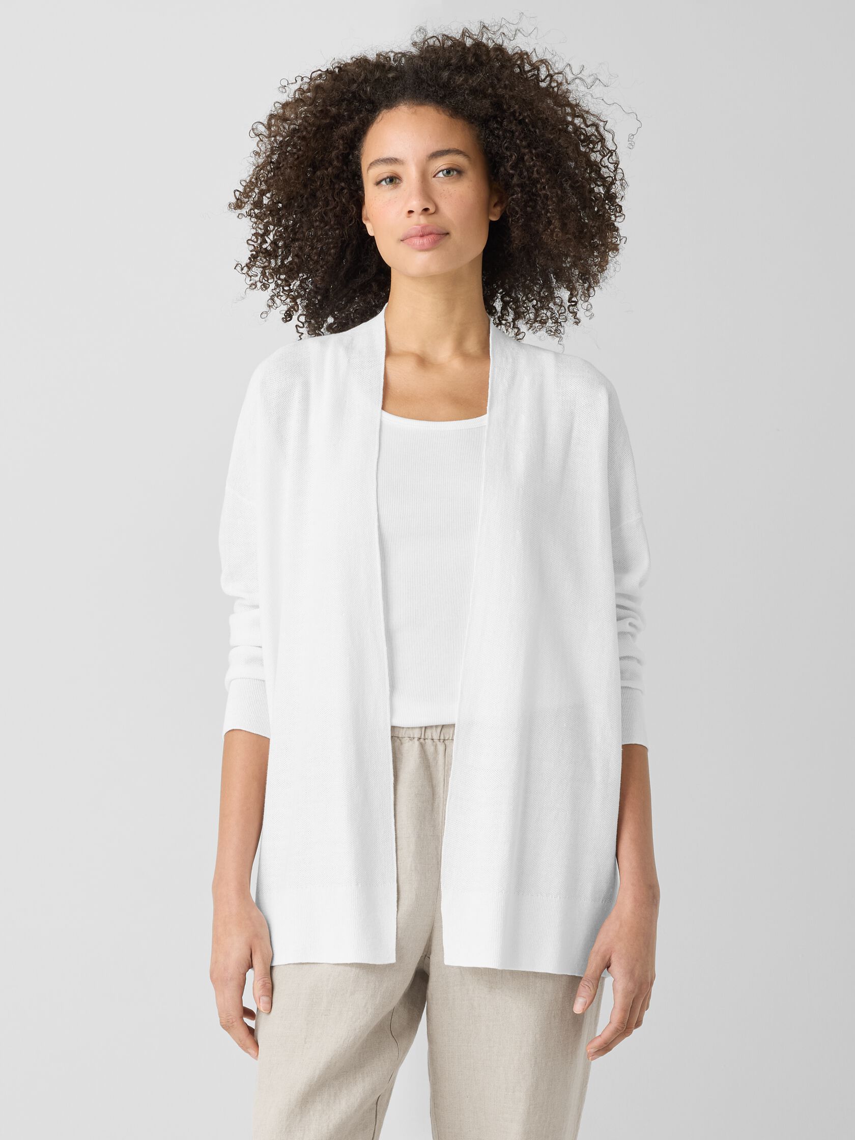 Organic Linen Cotton Long Cardigan