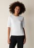 Cross Hatch Stretch Jersey Crew Neck Top