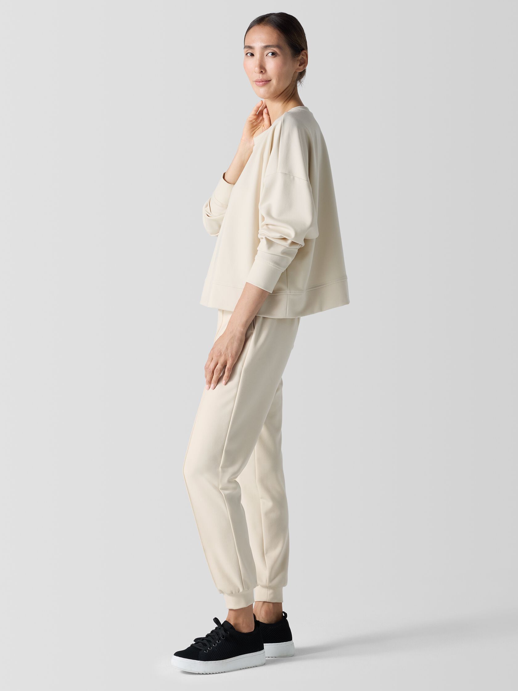 Lightweight Ponte Round Neck Top