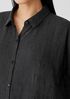Puckered Organic Linen Shirtdress