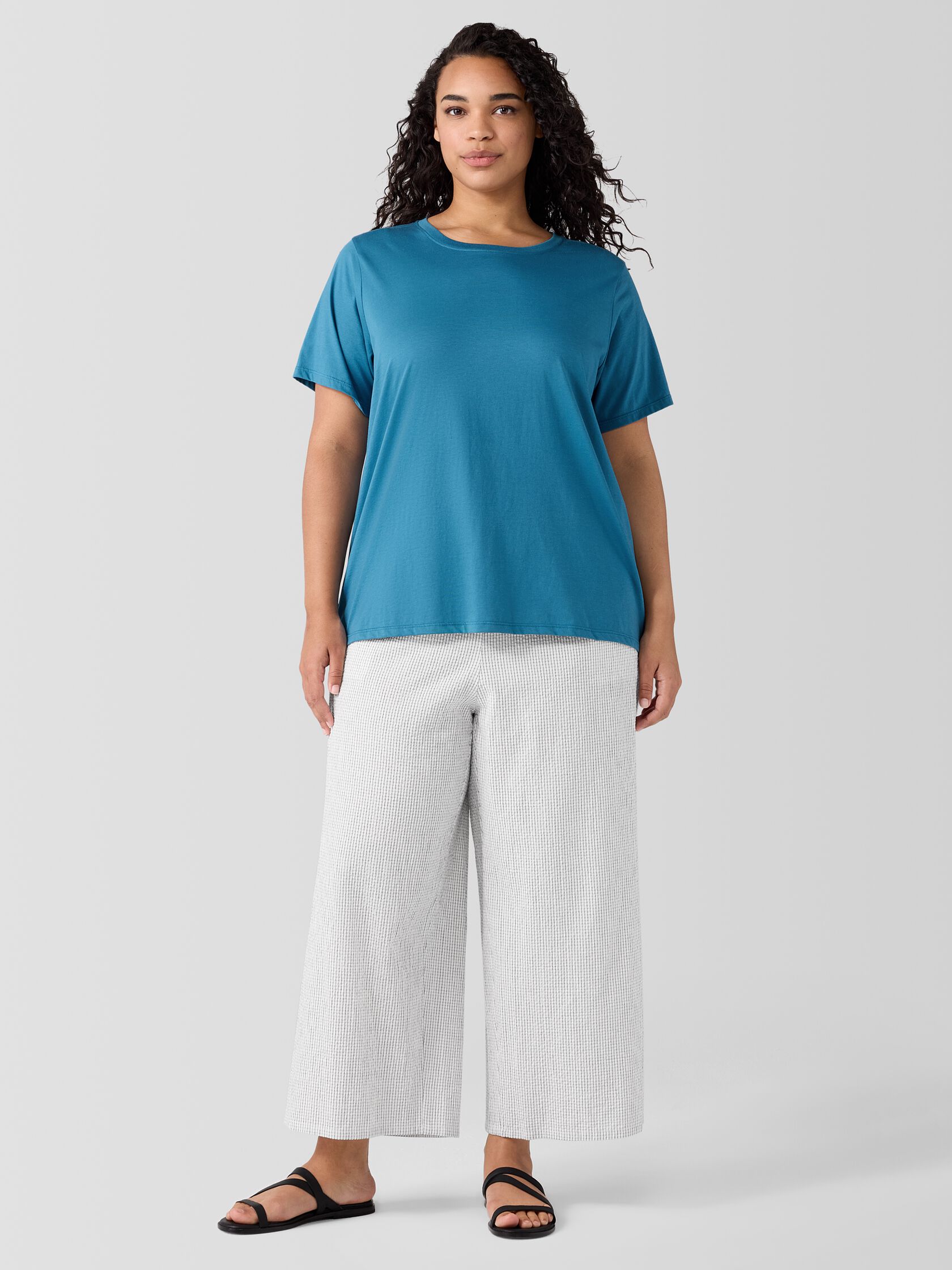 Organic Pima Cotton Jersey&nbsp;Round Neck Tee