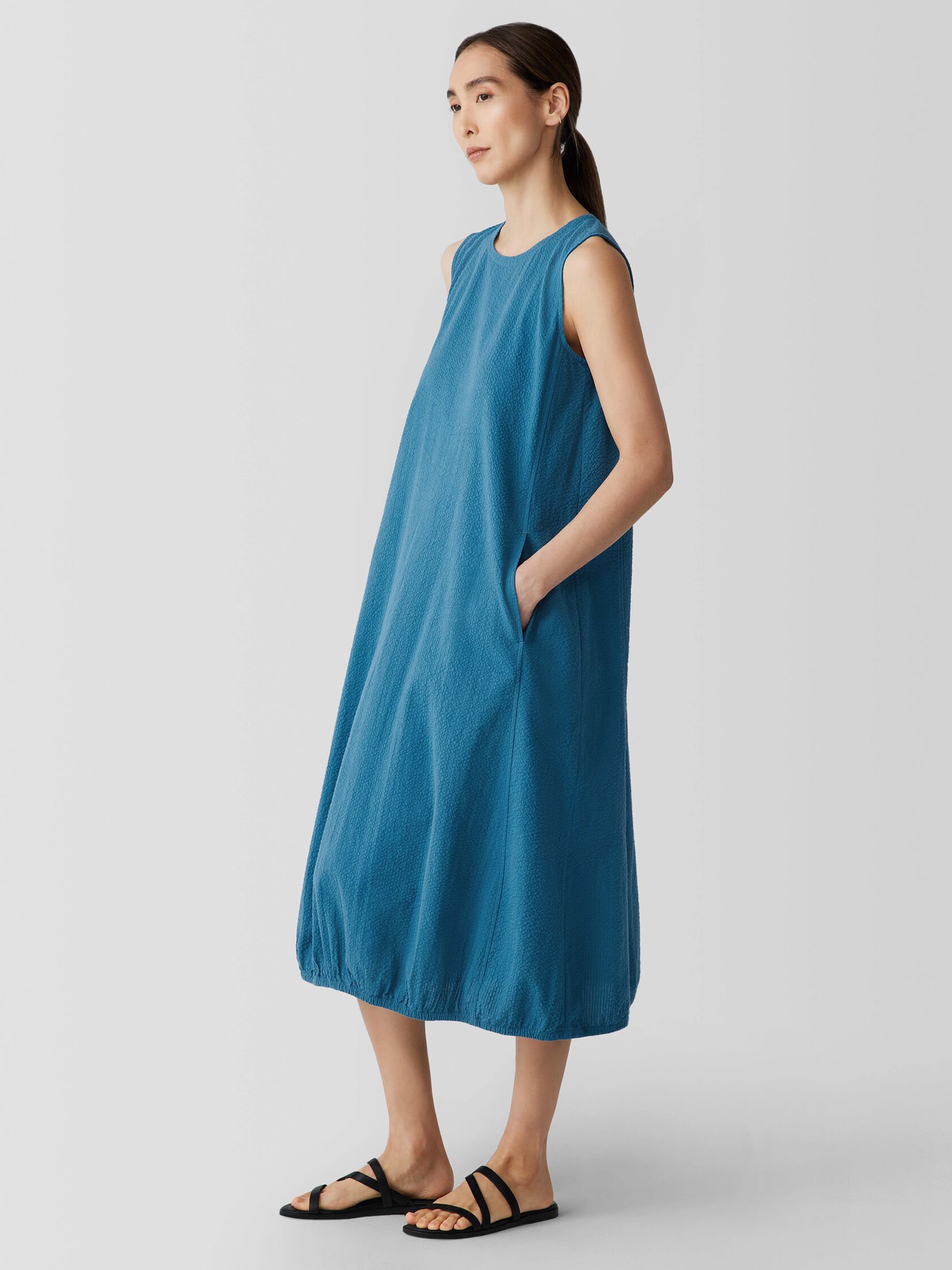 Organic Cotton Ripple Lantern Dress