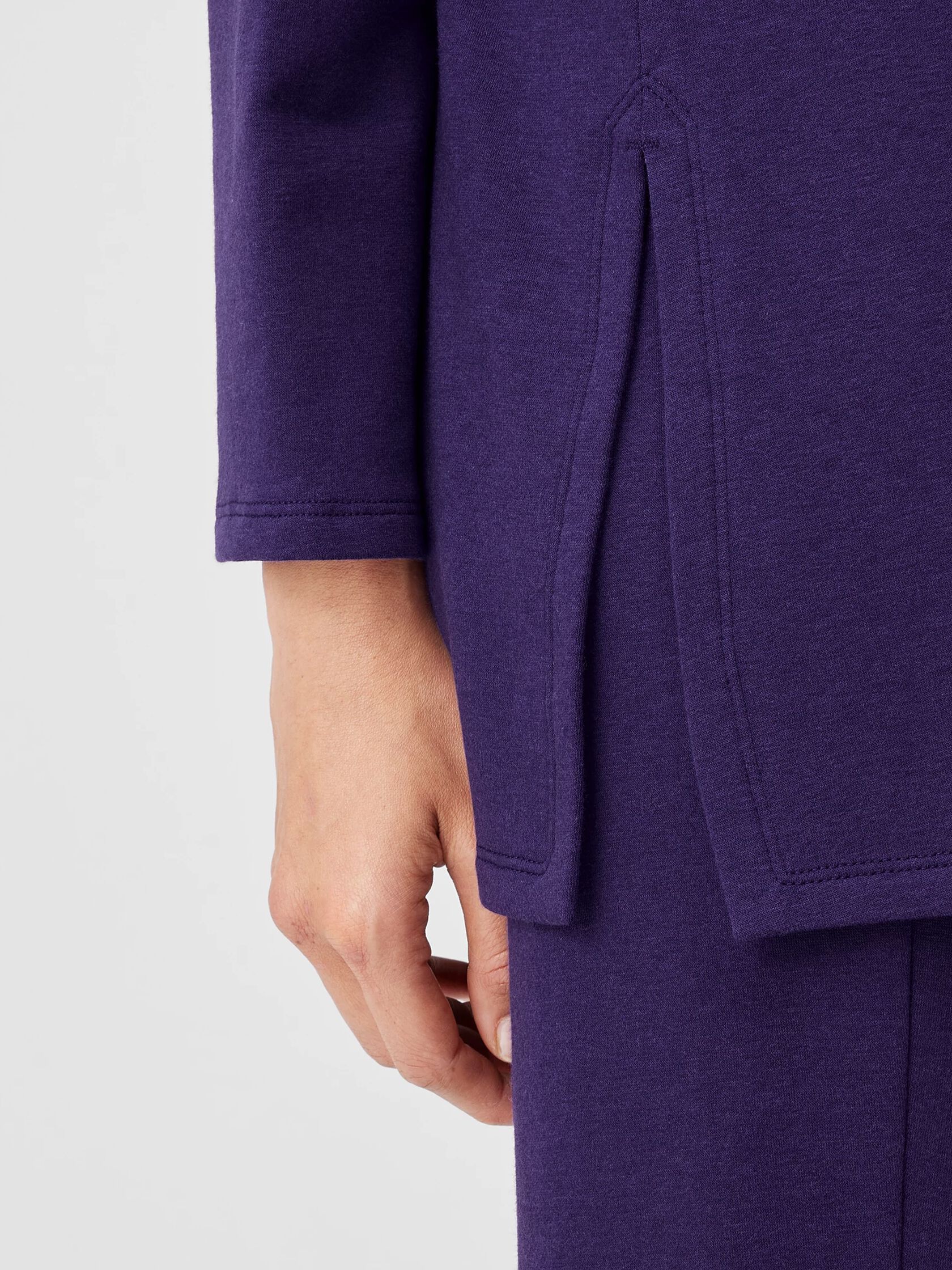 Cozy Brushed Terry Hug Crew Neck Long Top