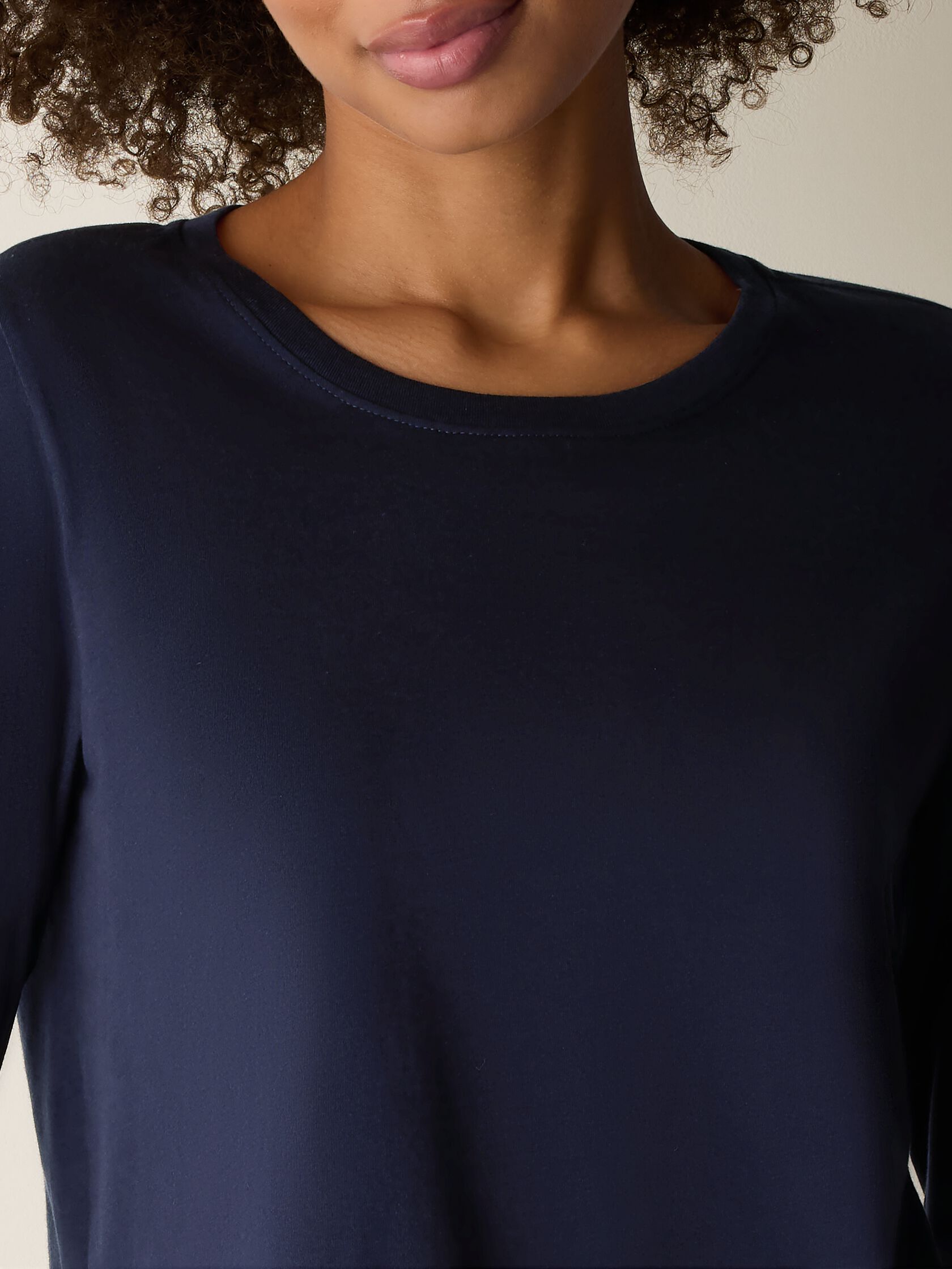 Organic Pima Cotton Jersey 3/4-Sleeve Tee