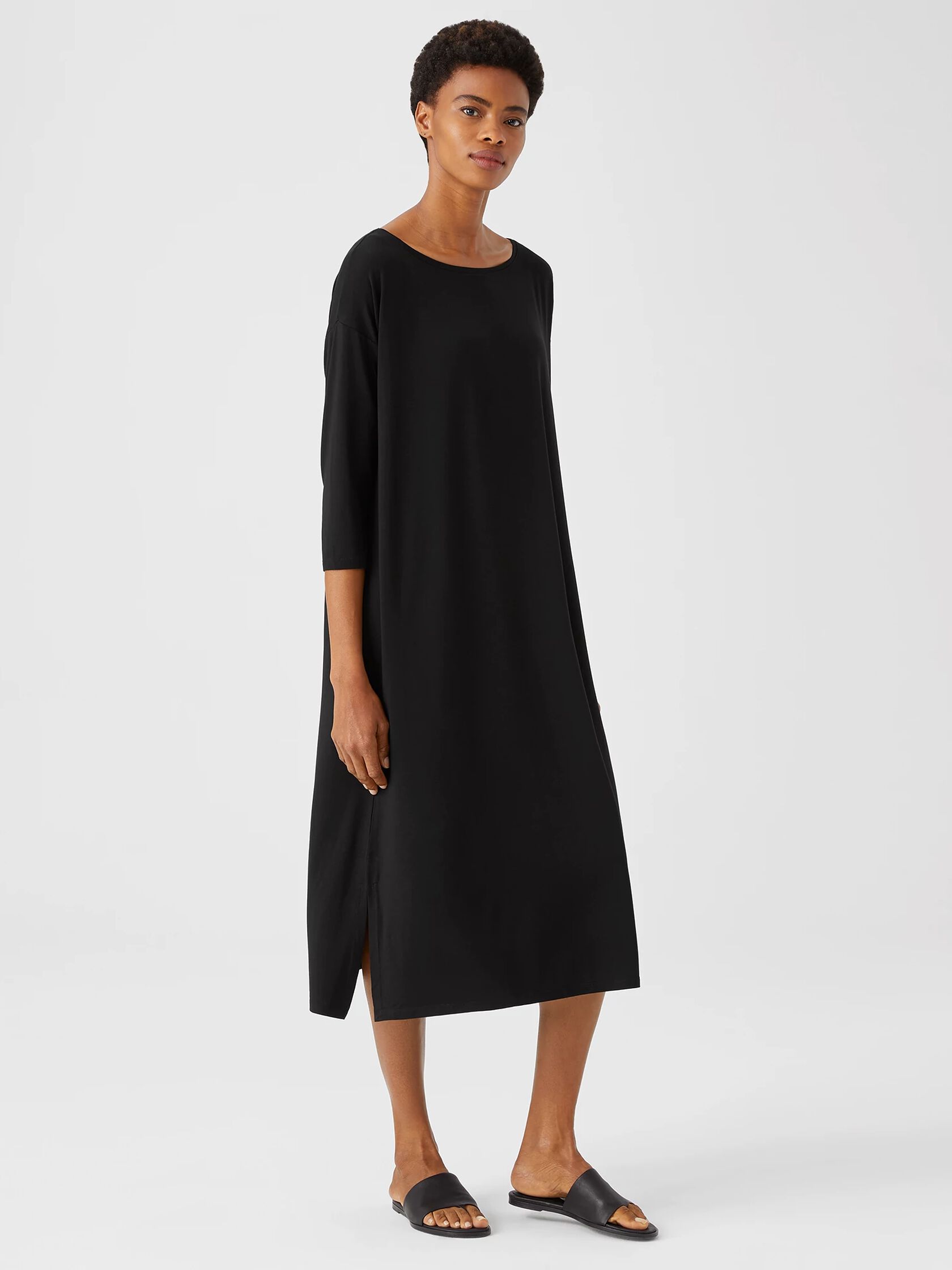 Fine Jersey Boatneck Dress