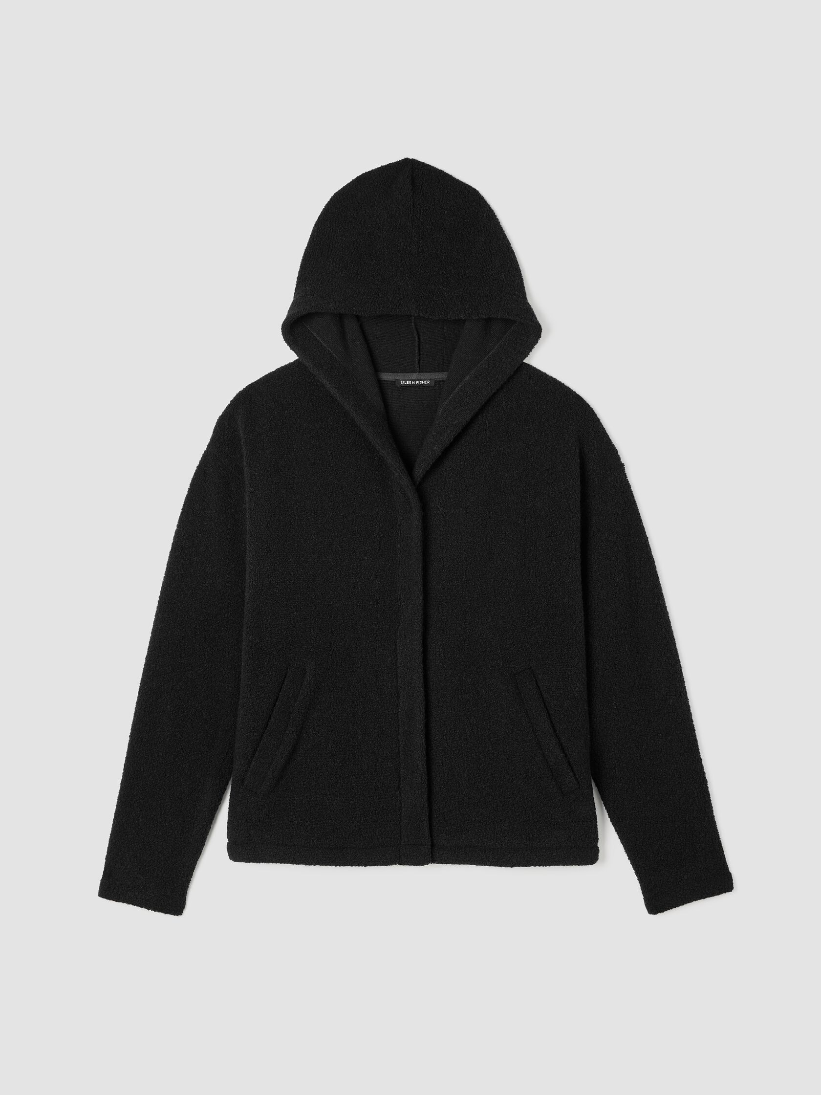 Cozy Recycled Wool Boucle Hooded Jacket