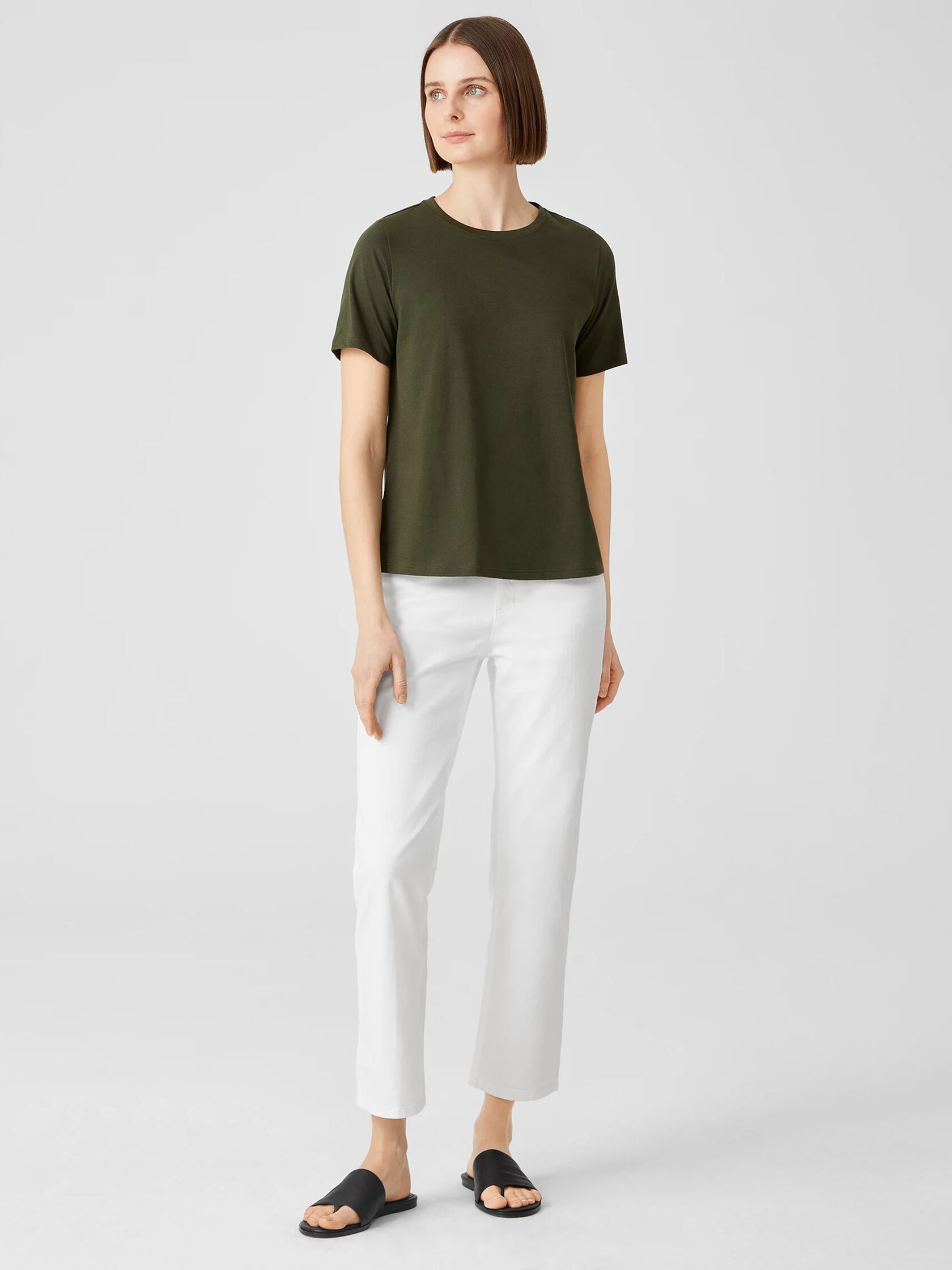 Organic Pima Cotton Jersey Round Neck Tee