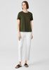Organic Pima Cotton Jersey Round Neck Tee