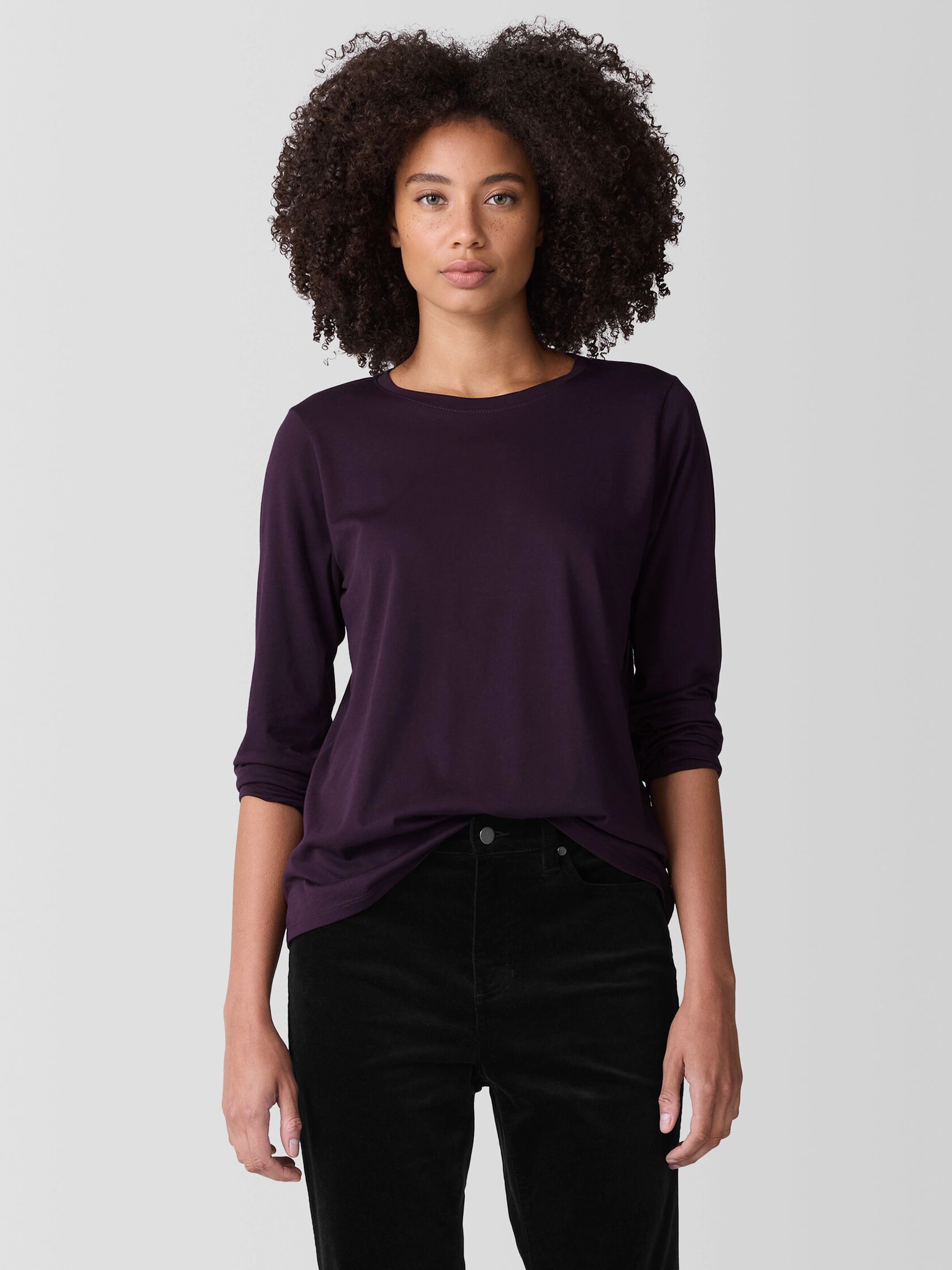 Organic Pima Cotton Jersey Long-Sleeve Tee