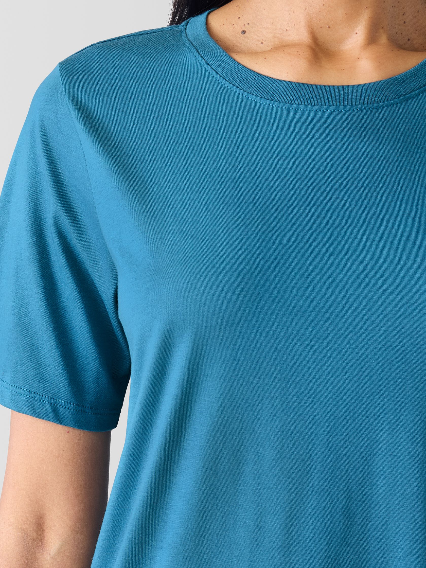 Organic Pima Cotton Jersey&nbsp;Round Neck Tee