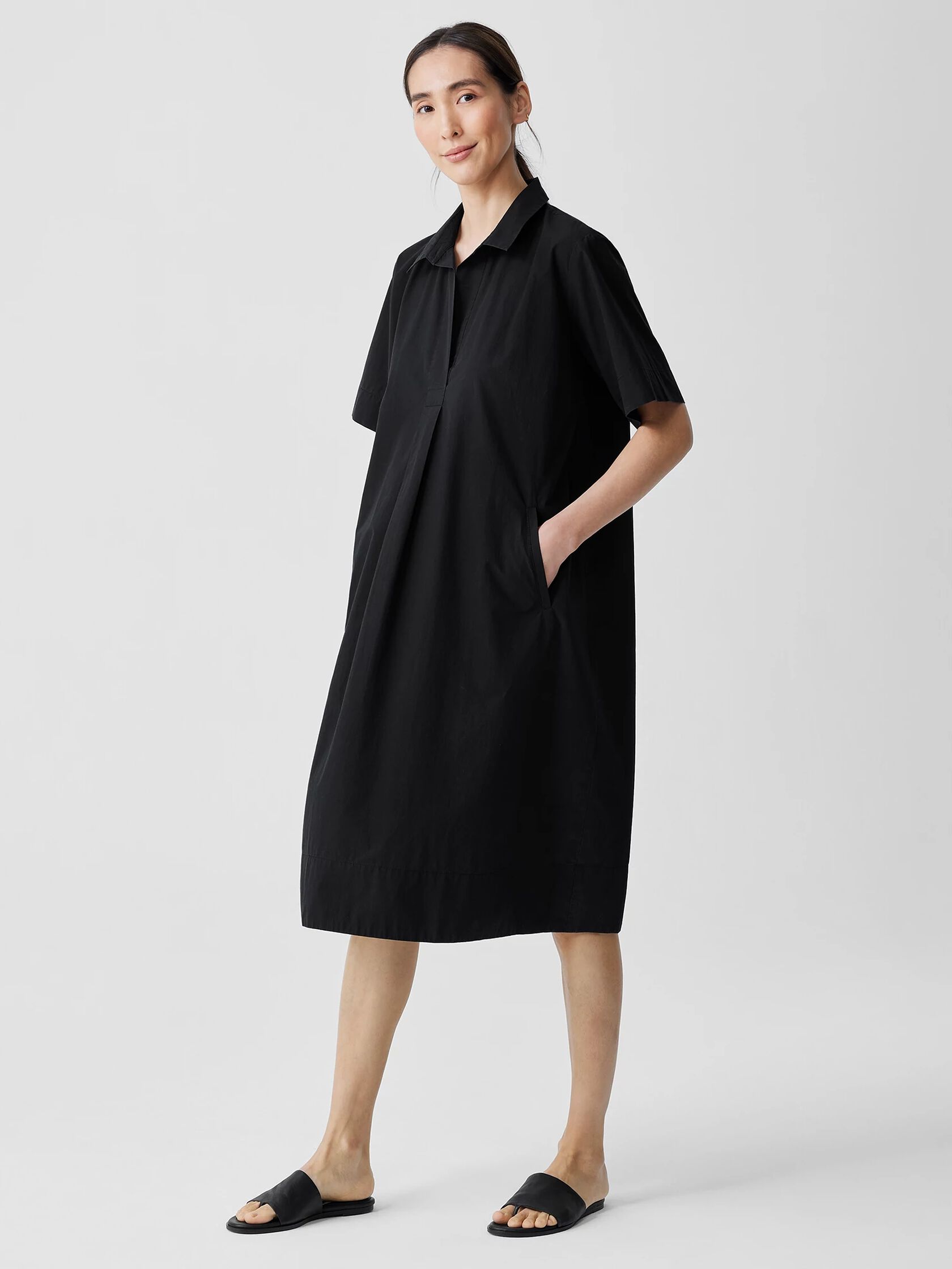 Washed Organic Cotton Poplin&nbsp;Dress
