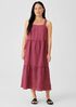 Washed Organic Linen Delave Tiered Dress