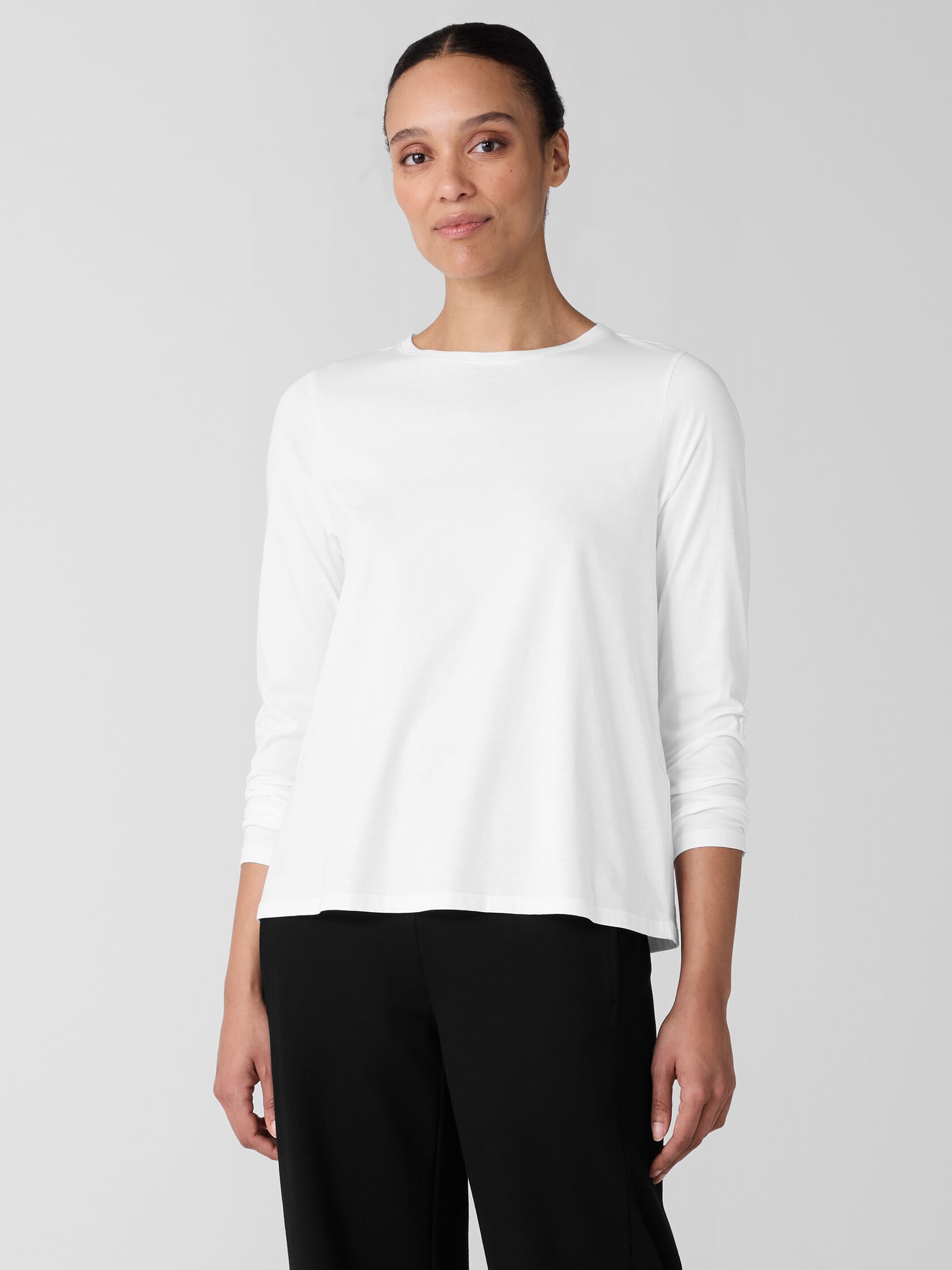 Organic Pima Cotton Jersey Long-Sleeve Tee