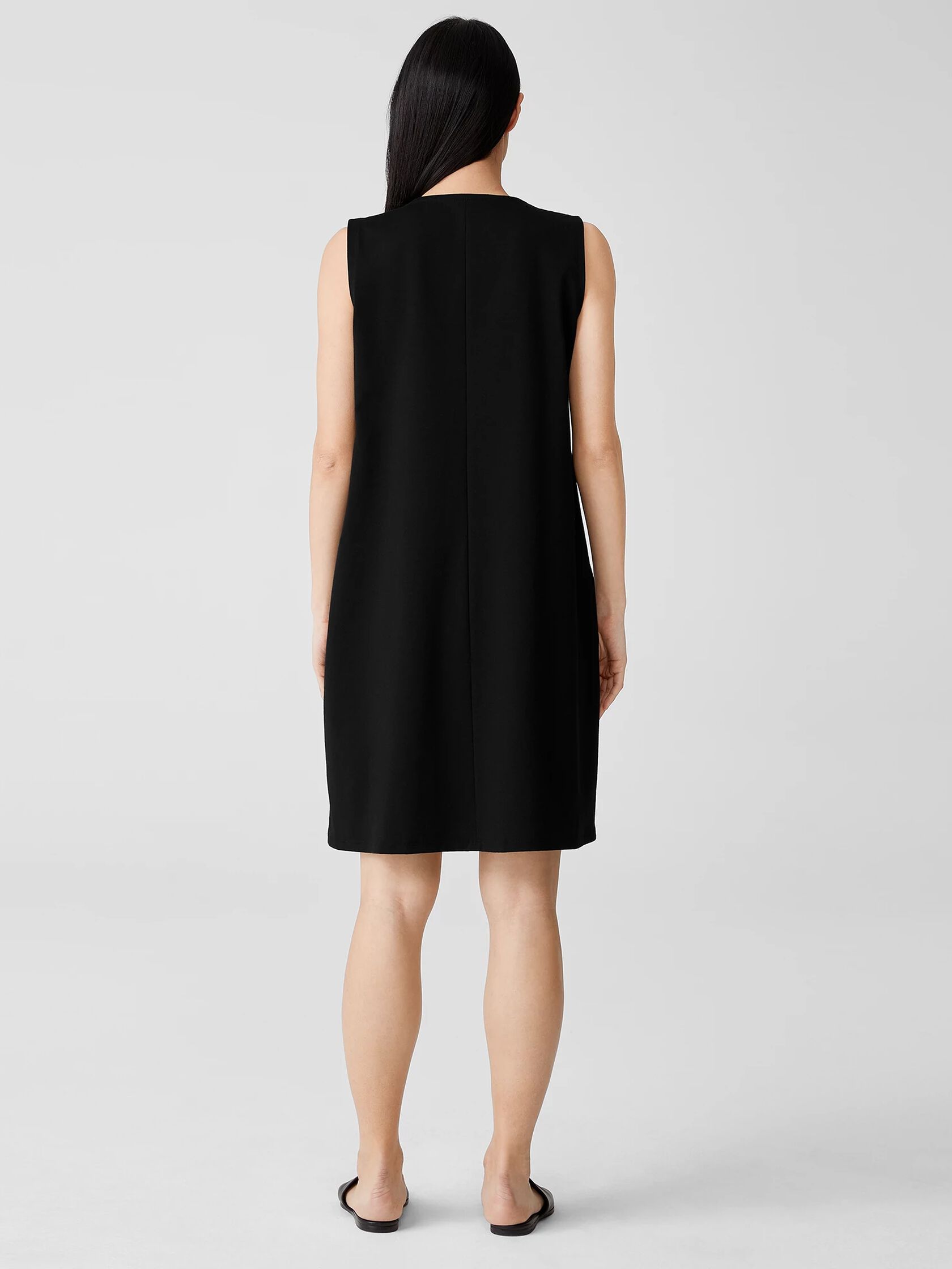 Organic Cotton Ponte Zip-Up Dress