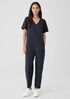 Cotton Hemp Stretch Lantern Jumpsuit
