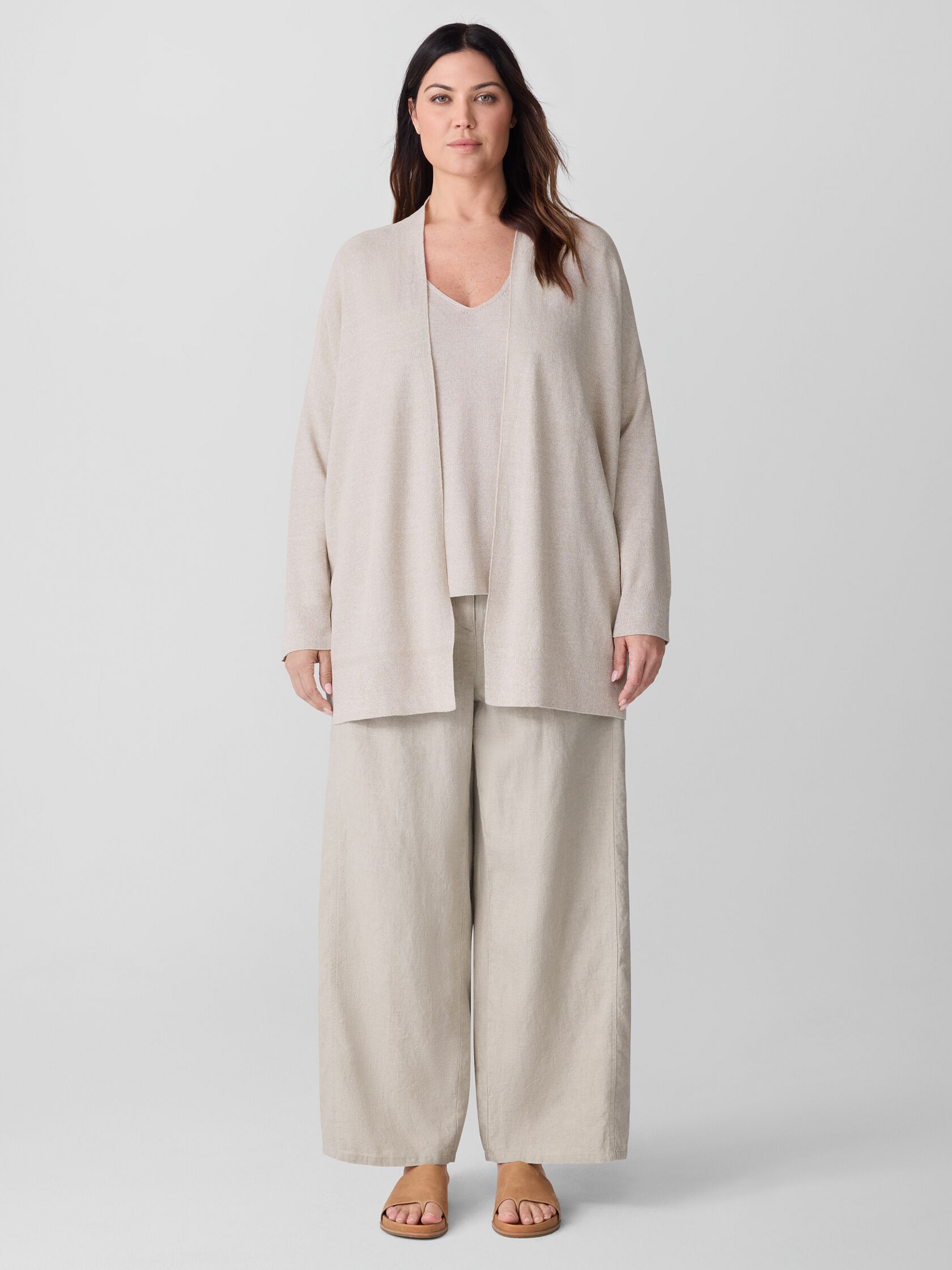 Organic Linen Cotton Long Cardigan