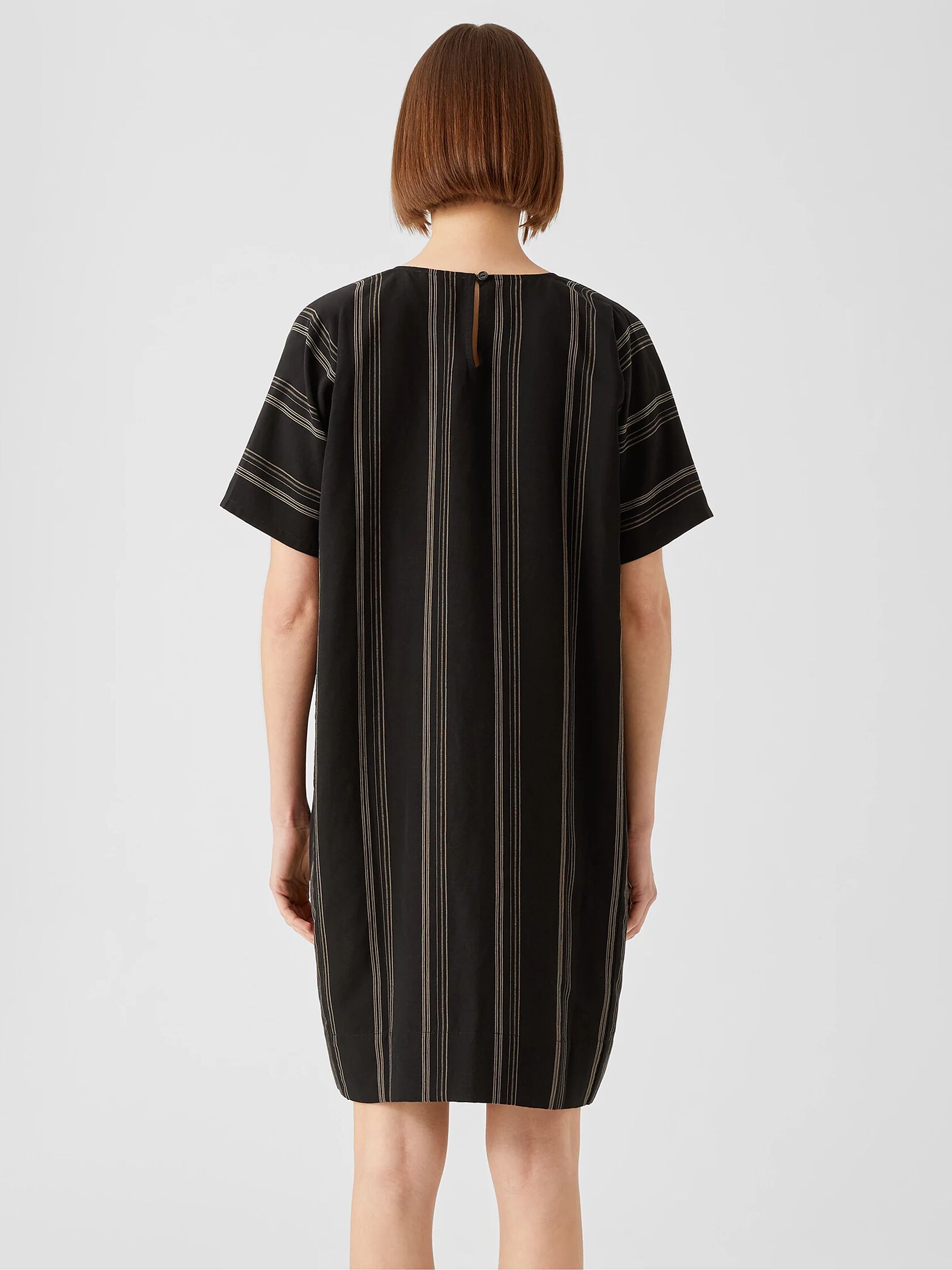 Organic Linen Blend Striped Dress